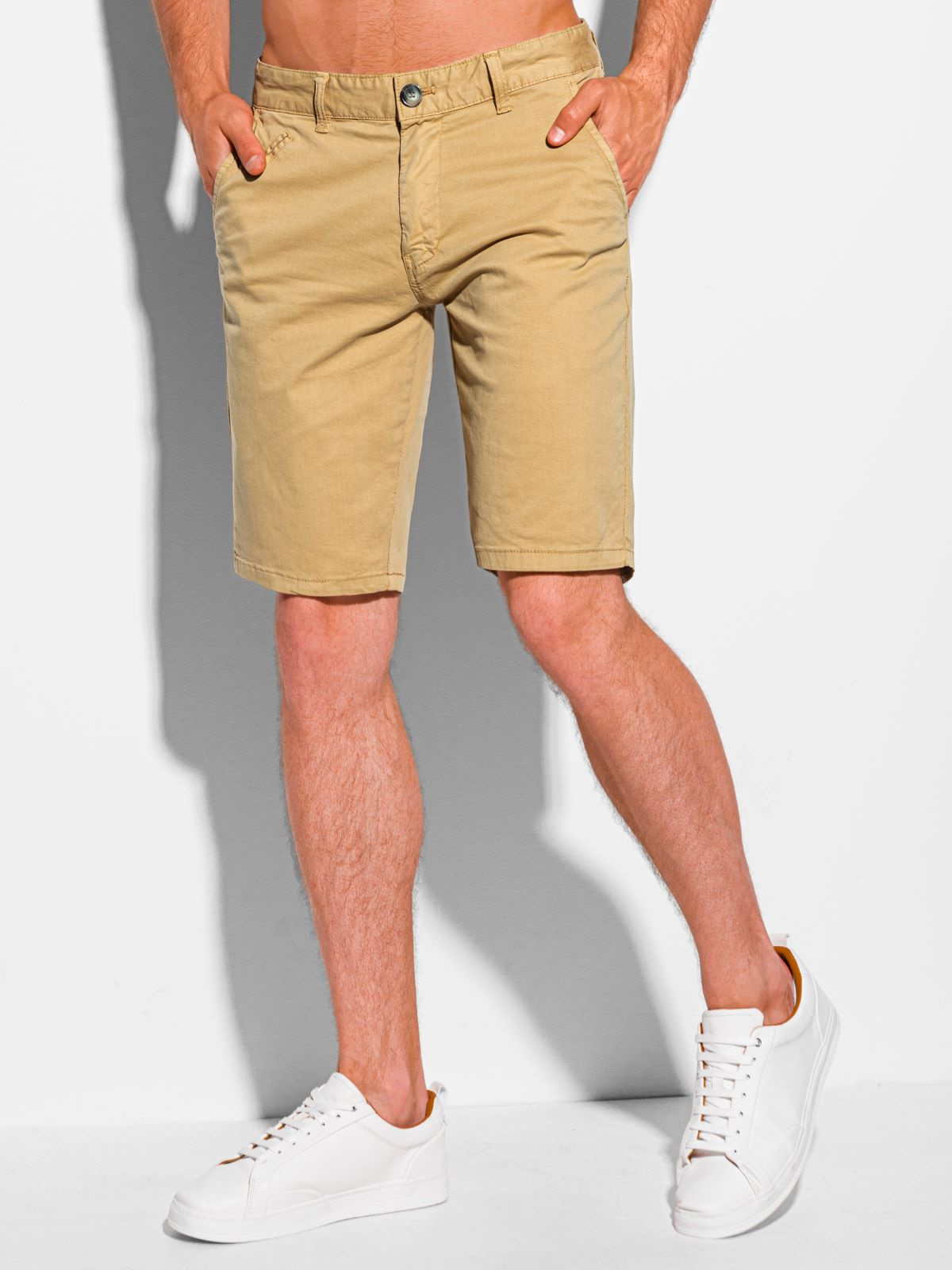 mens chino shorts beige