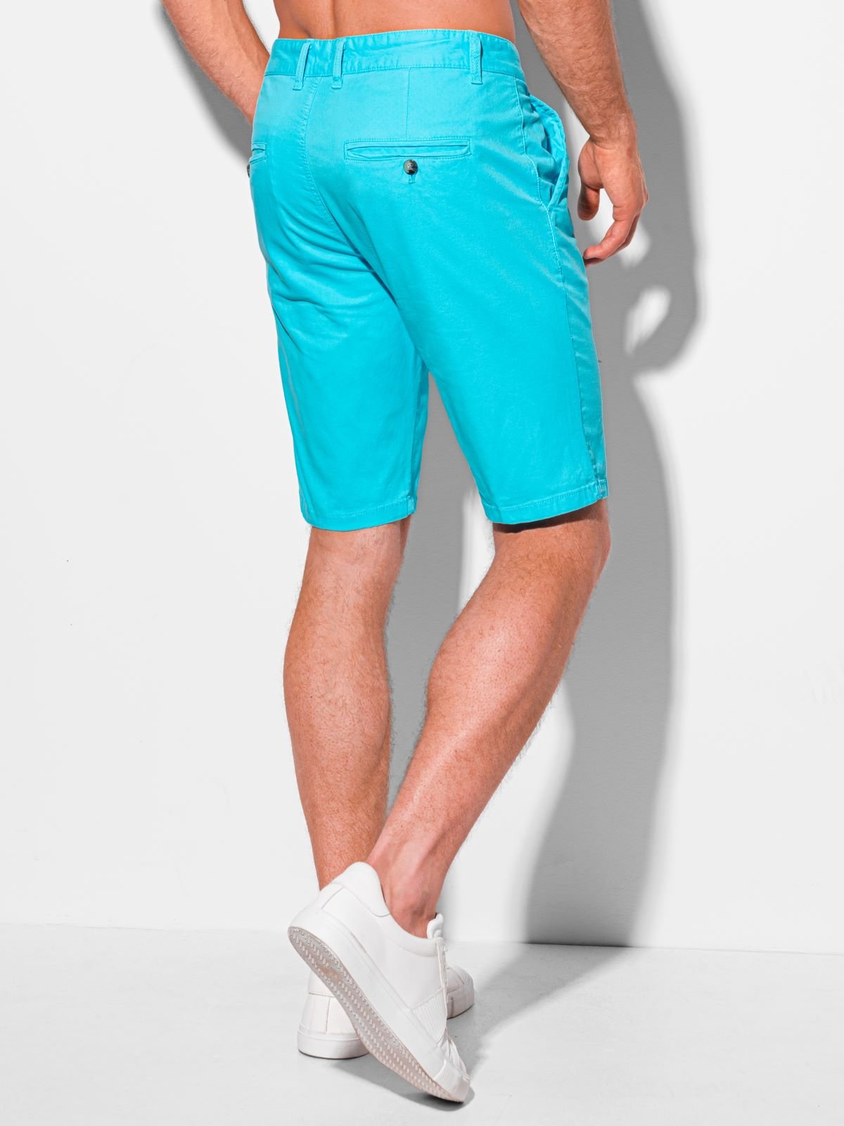 Men's chino shorts W341 - turquoise | MODONE wholesale - Clothing