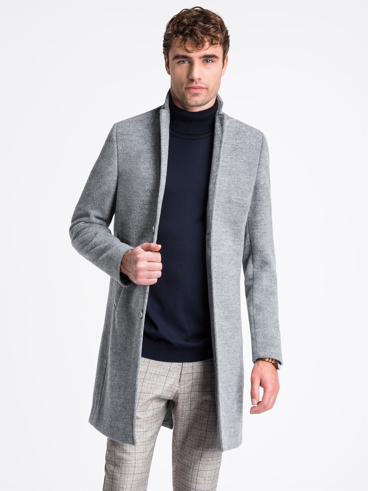 Men's coat C425 - grey | MODONE wholesale - Clothing For Men