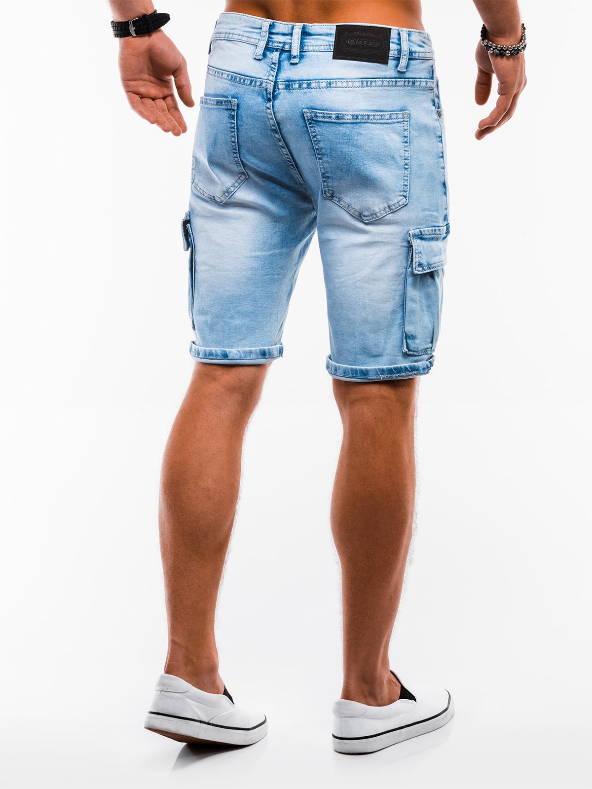 Viazoni Hommes Jeans Short Ice Blue Short Denim Shorts Hommes Mens CHINOHOSE