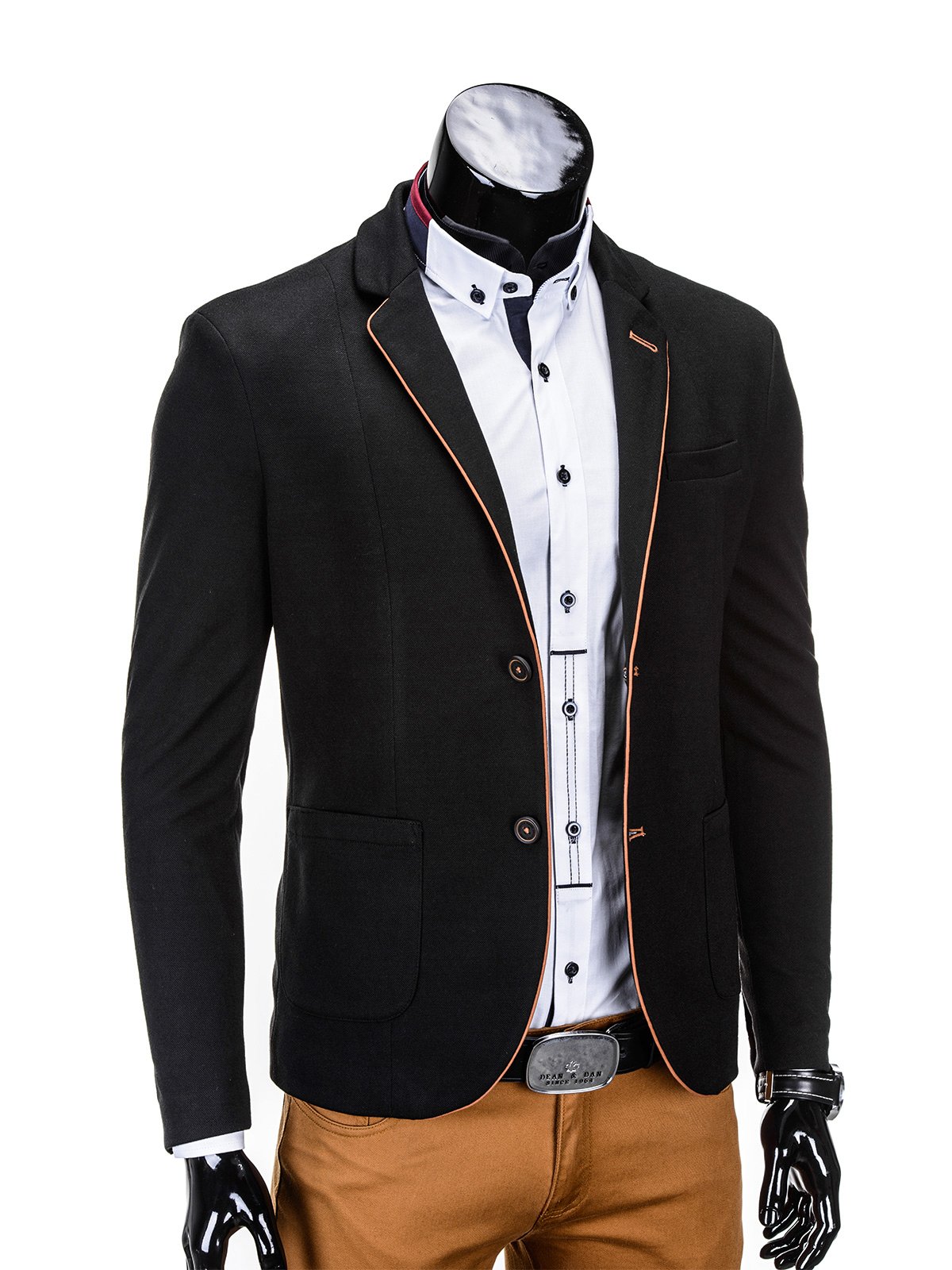Men's elegant blazer jacket M82 - black | MODONE wholesale - Clothing ...