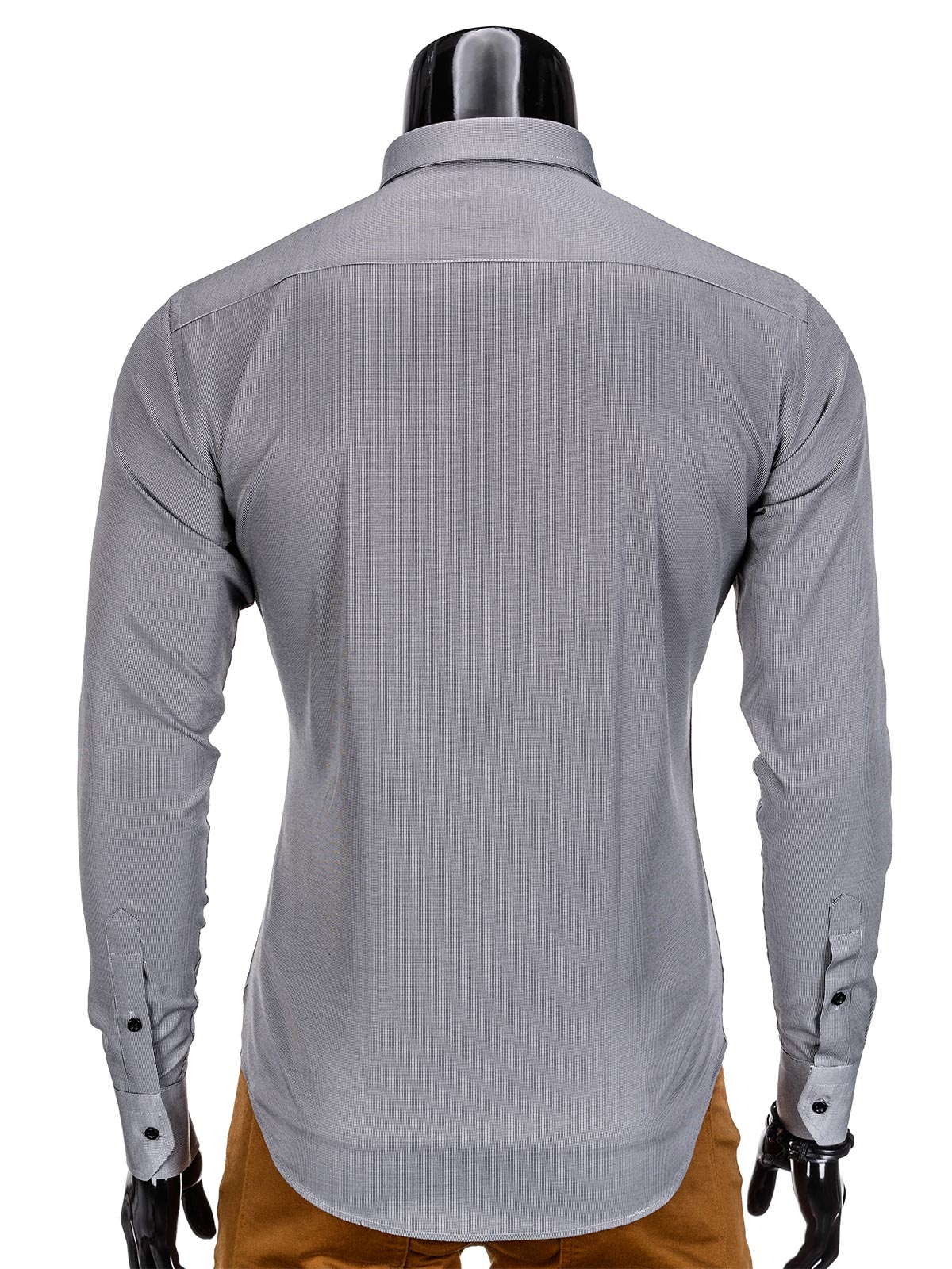 Men's elegant shirt with long sleeves K350 - black | MODONE wholesale ...