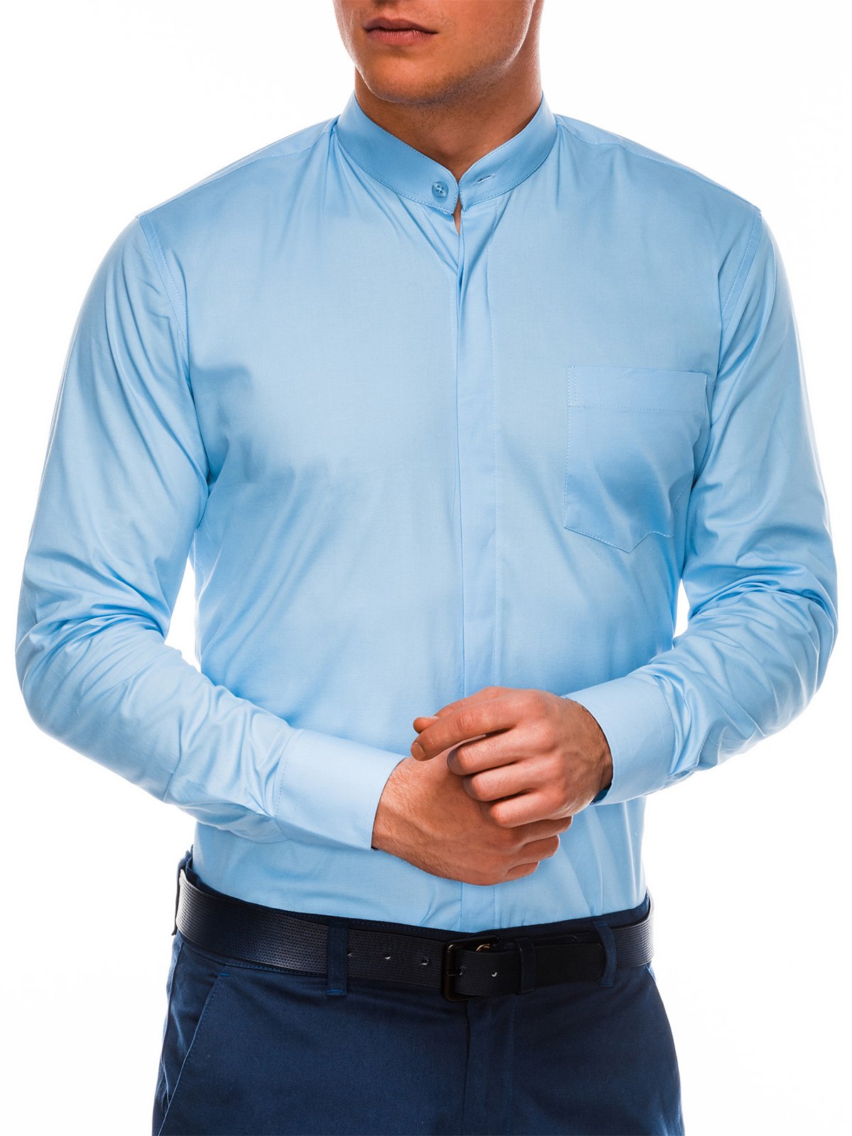 MAIISO Men Shirt Casual Stand Collar Long Sleeve Shirts Baroque Pattern  Print Shirt Special Button Down Blouse Top Comfortable Outdoor Street T  Shirt Blue : : Fashion