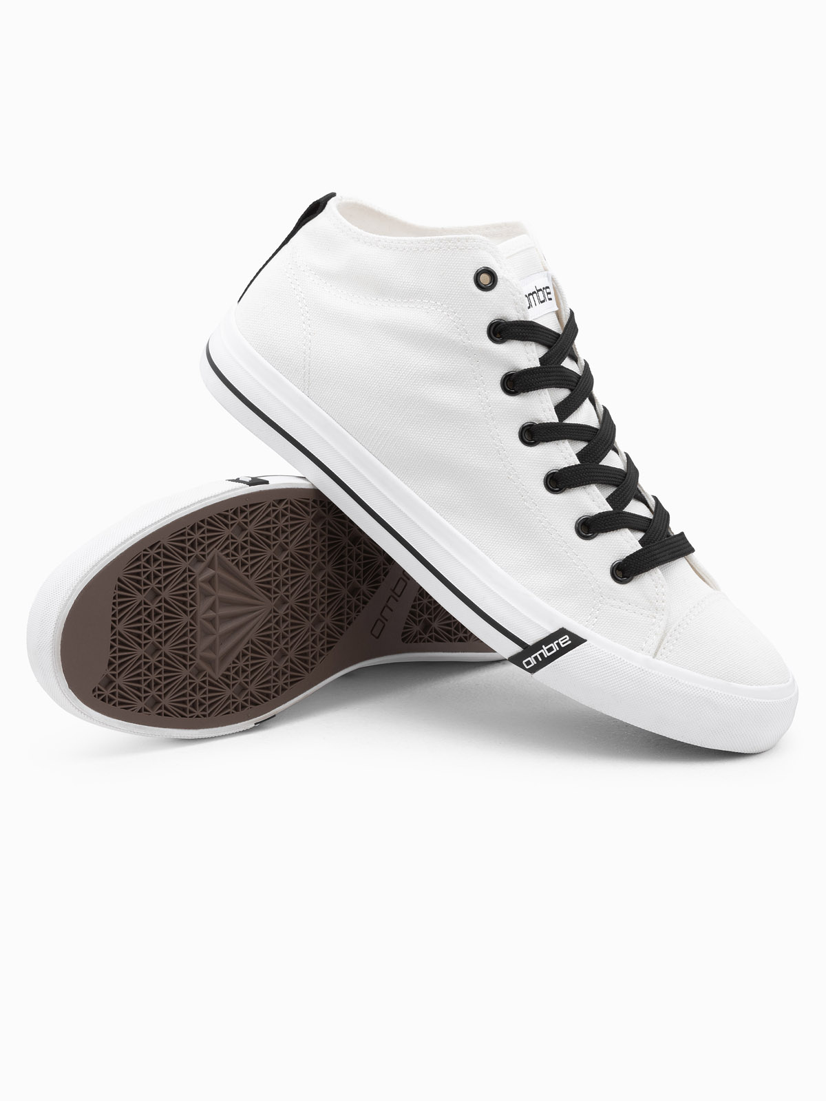mens white high top trainers
