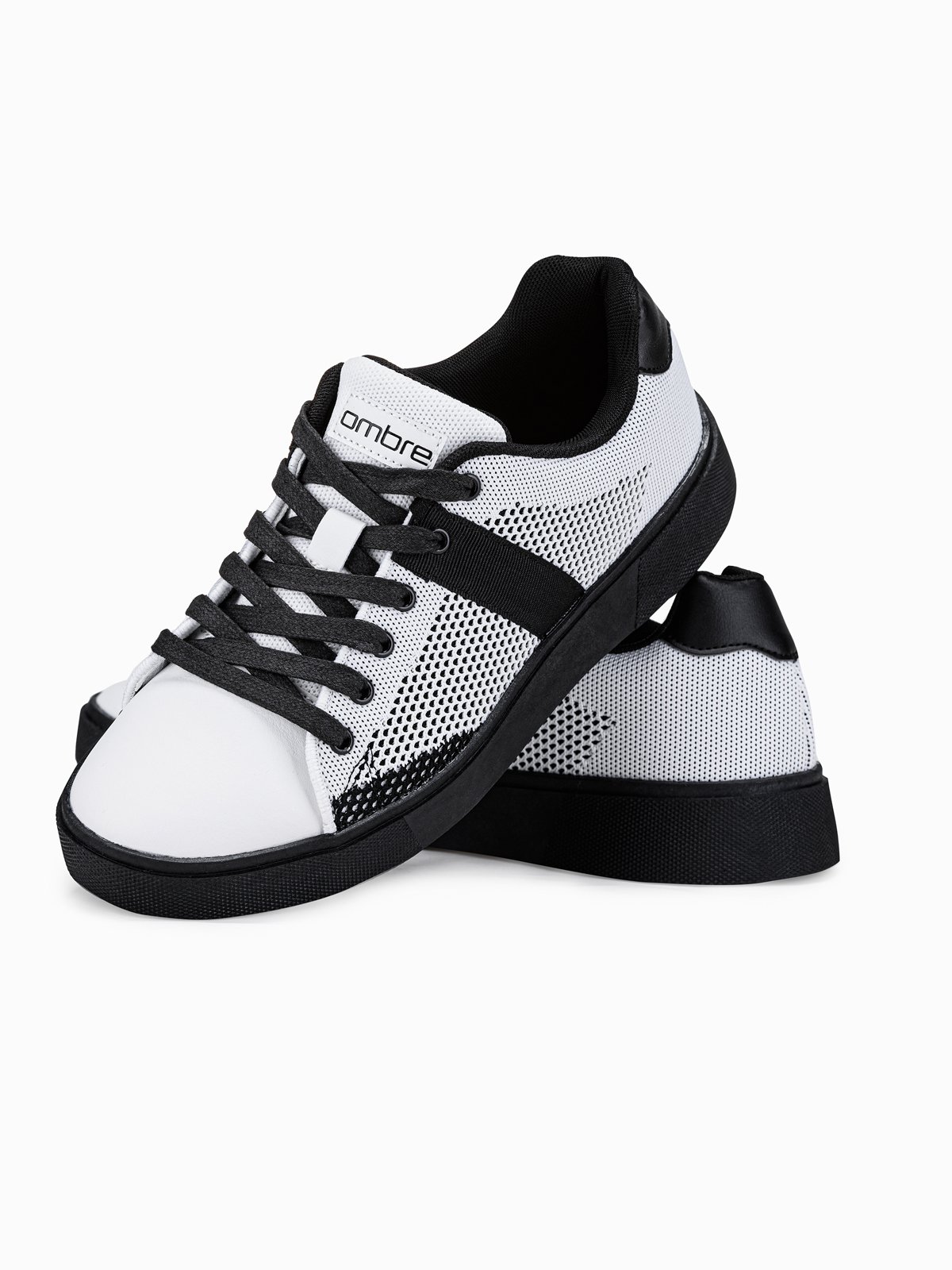 mens white and black trainers