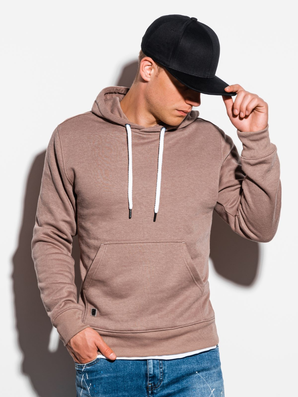 mens brown hooded sweatshirt