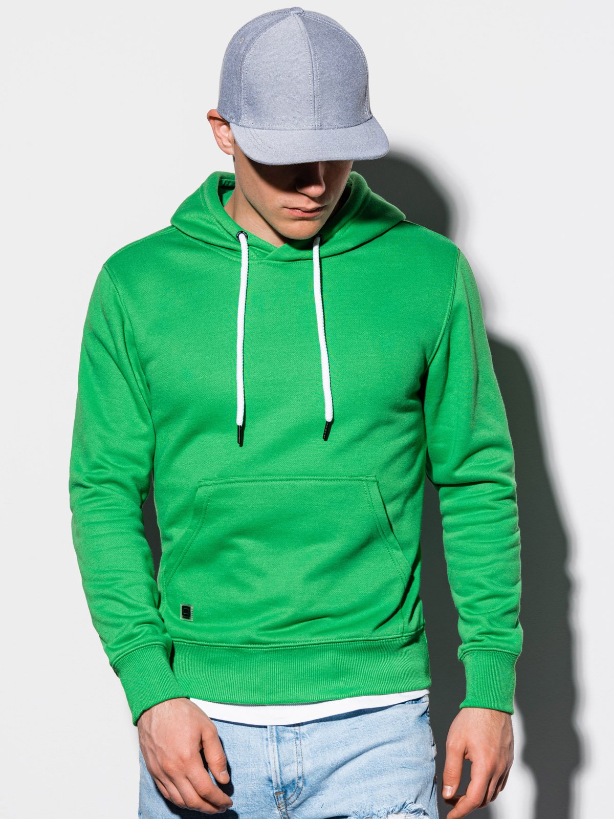 Men's hooded sweatshirt B979 - green | MODONE wholesale - Clothing For Men