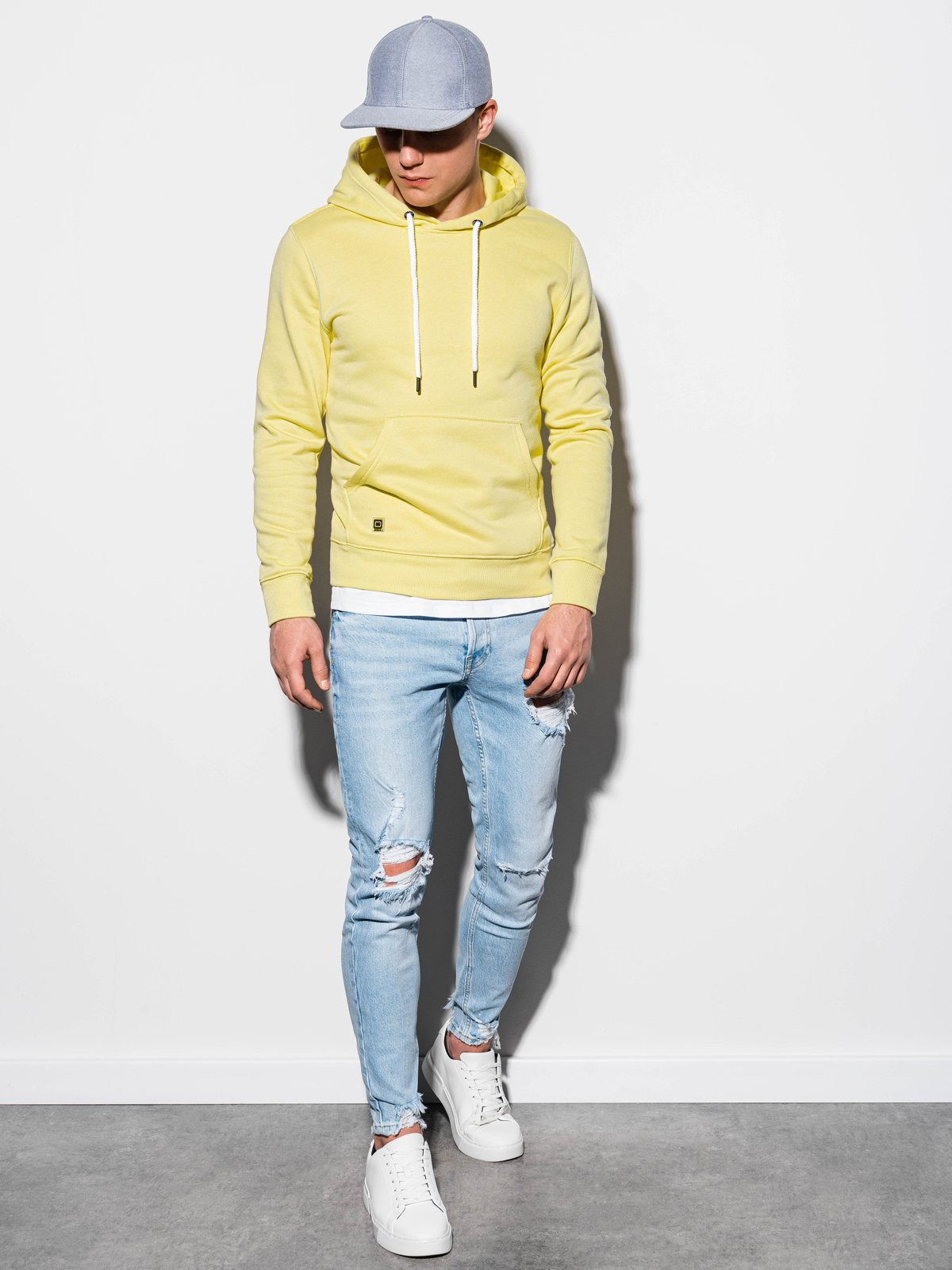 yellow hoodie outfit mens