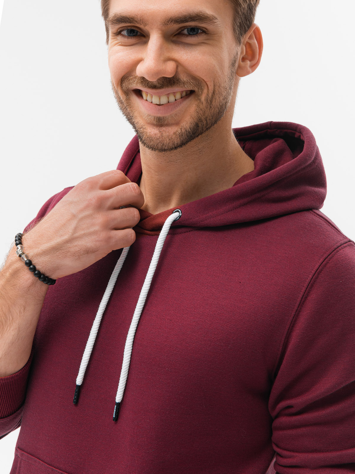 Men's hooded sweatshirt dark red B979 MODONE wholesale Clothing