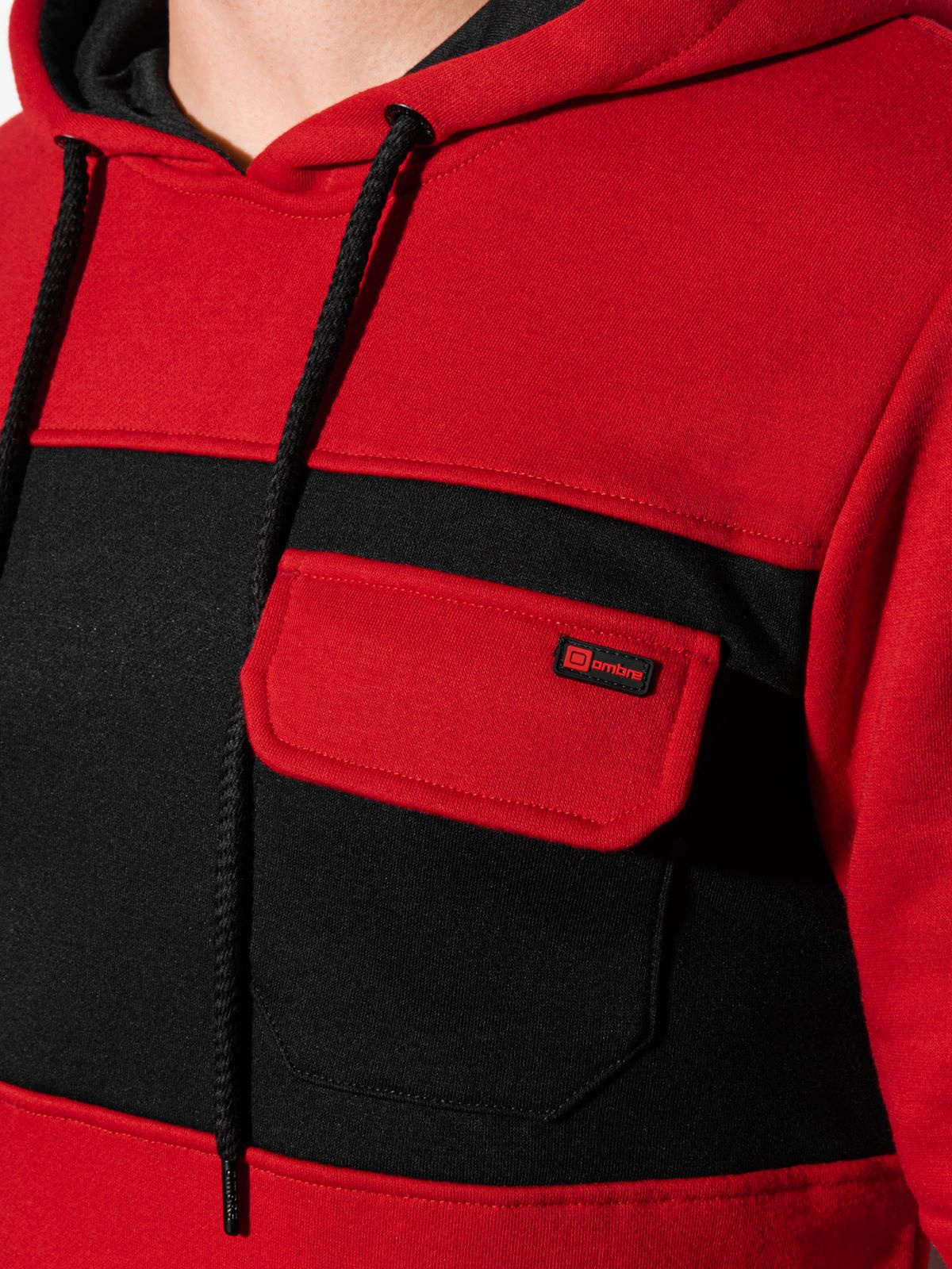 Men's hooded sweatshirt red B1072 MODONE wholesale Clothing For Men