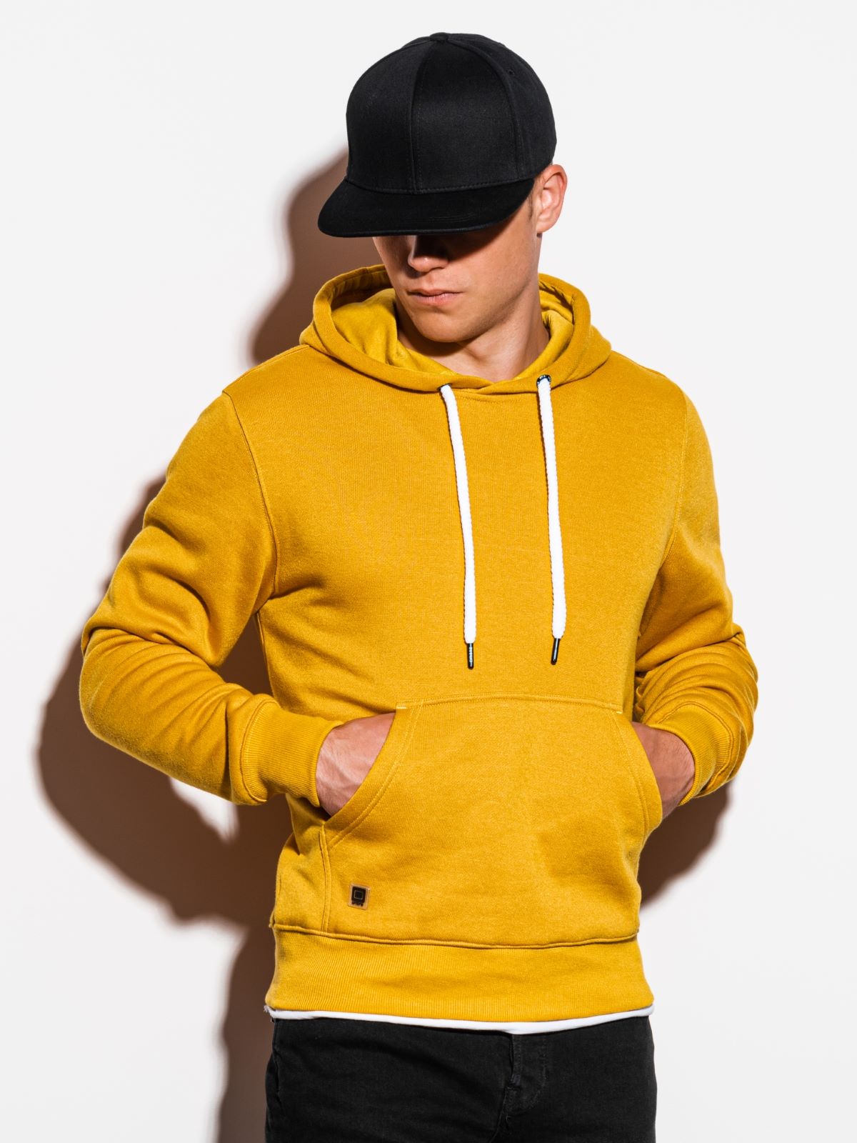 Men's hooded sweatshirt - yellow V B979