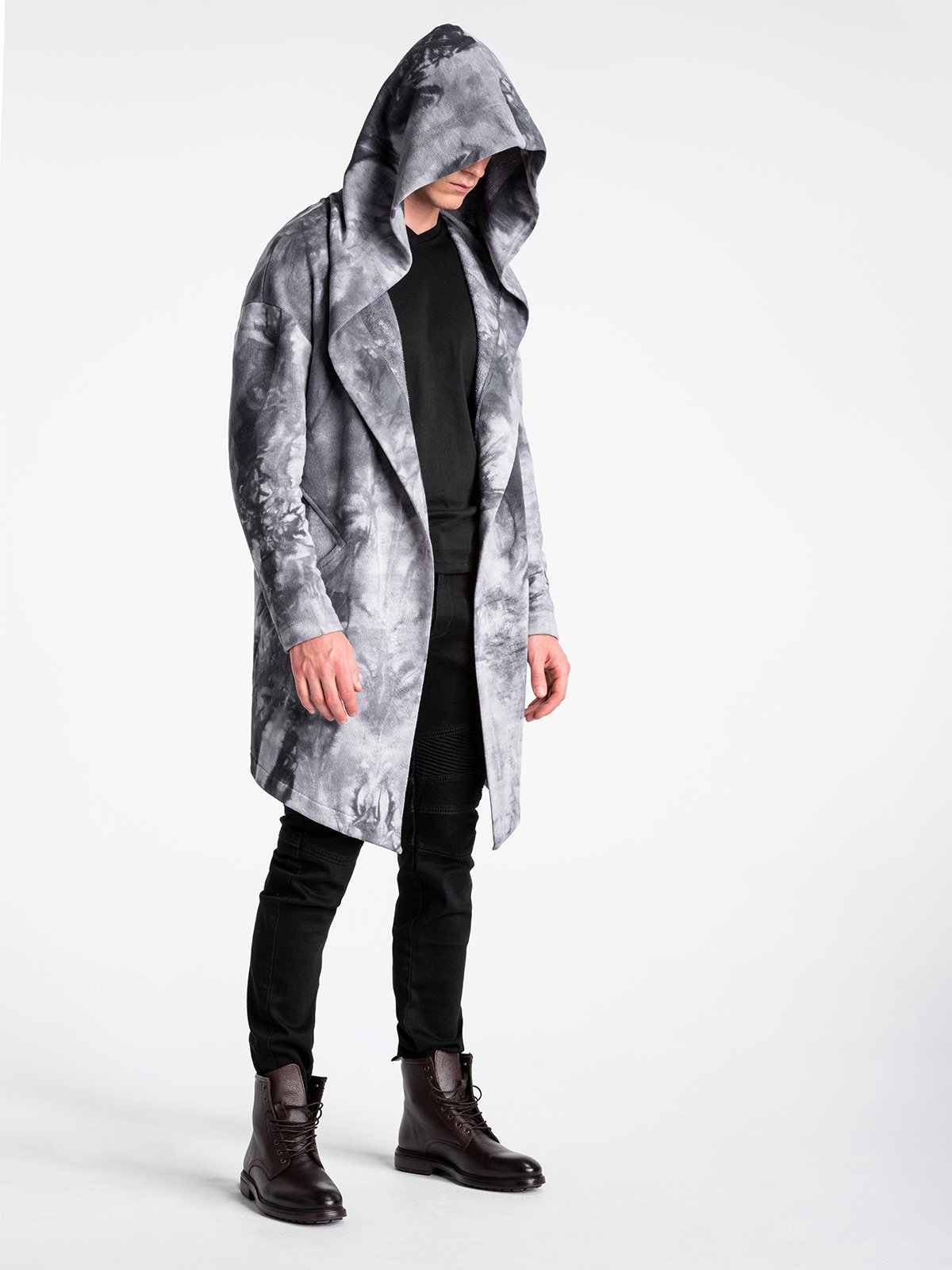 Men's hoodie B961 - batik grey | MODONE wholesale - Clothing For Men