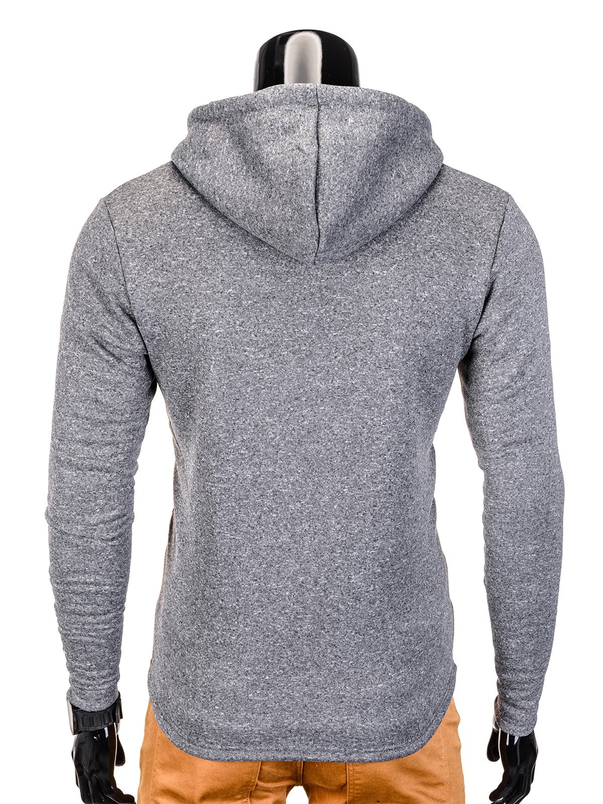 Men's hoodie with zipper B713 - grey | MODONE wholesale - Clothing For Men