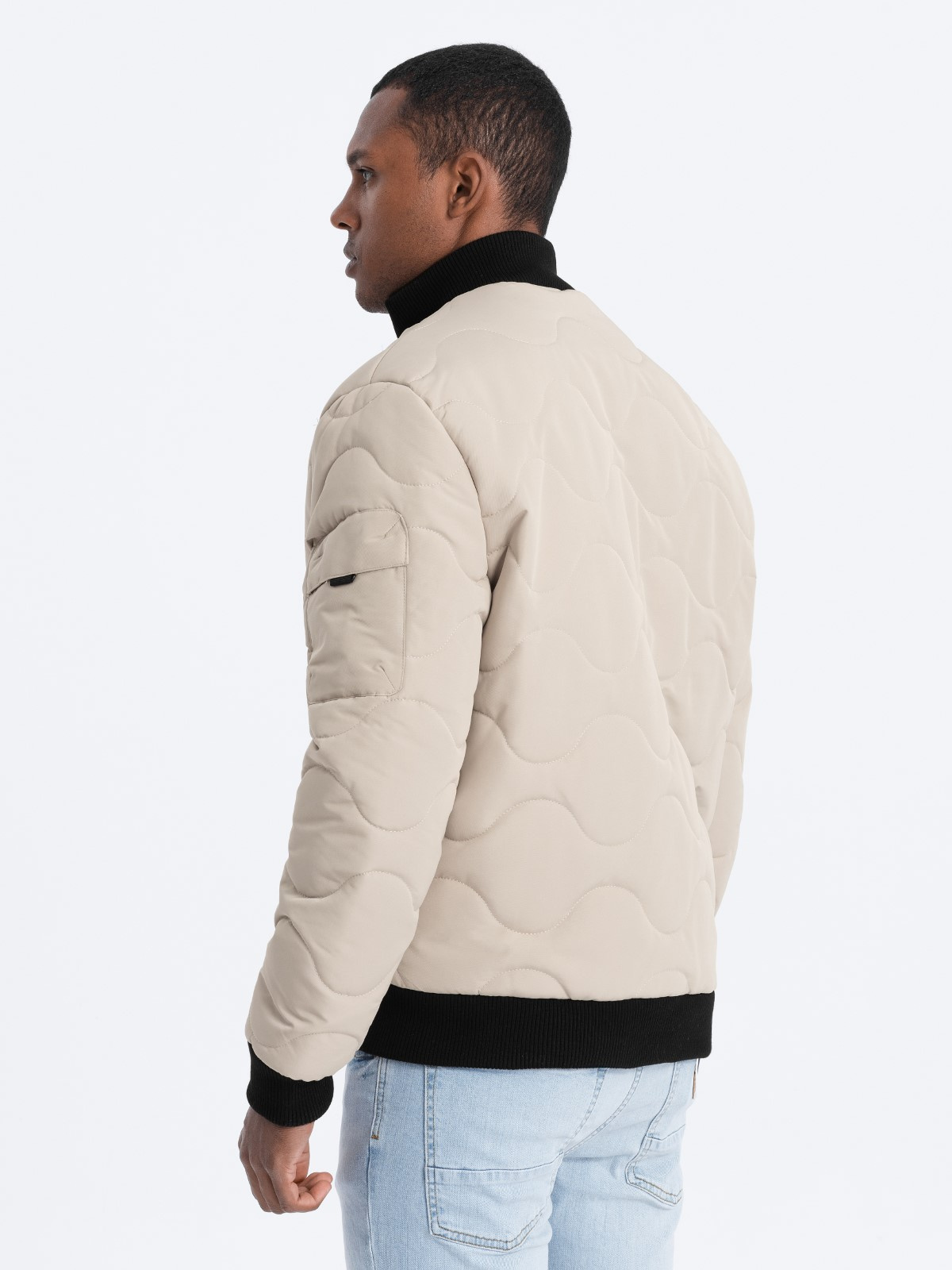 Beige bomber jacket mens hotsell