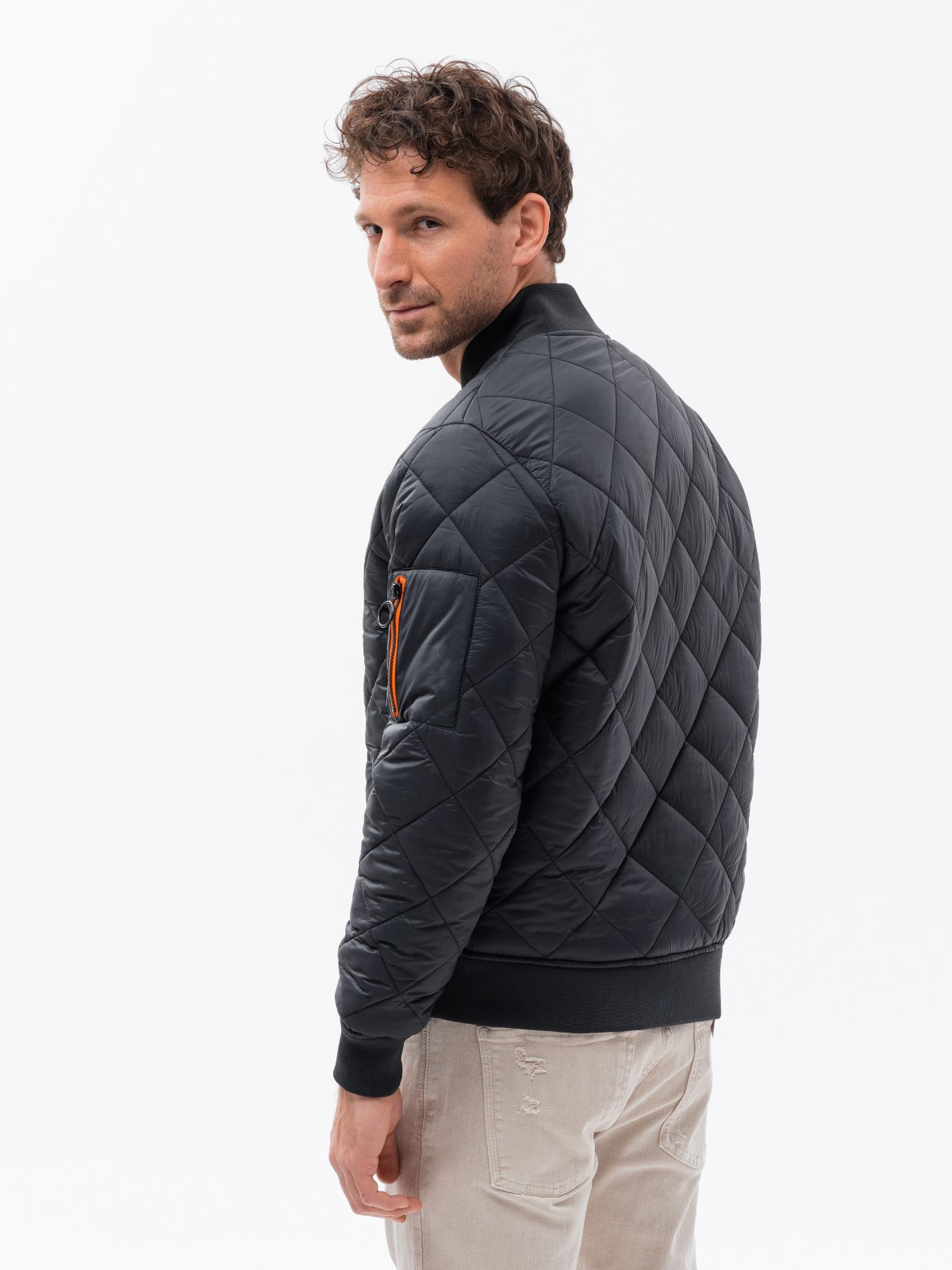 Men's insulated bomber jacket black C357 MODONE wholesale Clothing For Men