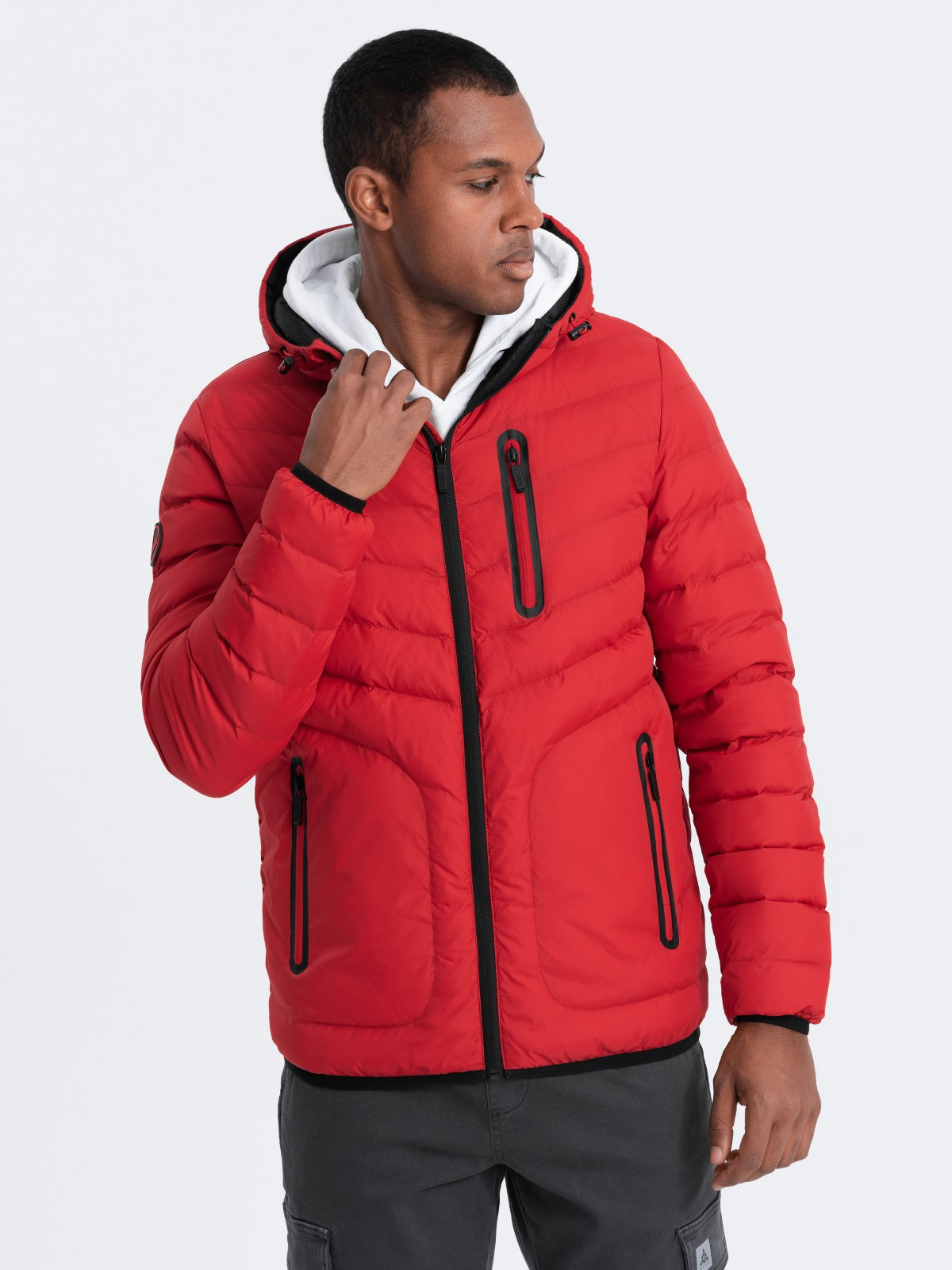 mens red insulated jacket