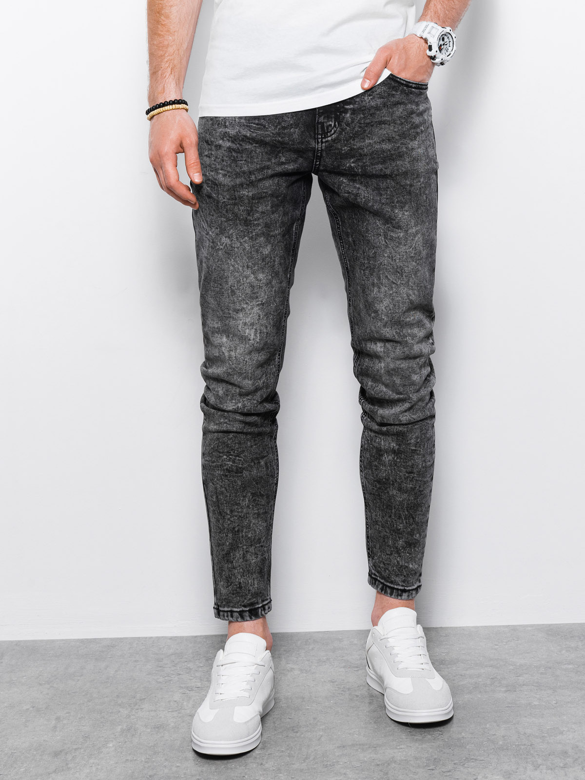 Men's jeans black P1022 MODONE wholesale Clothing For Men