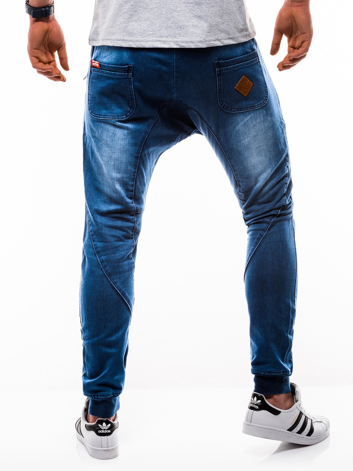 Men's jeans joggers P198 - blue | MODONE wholesale - Clothing For Men