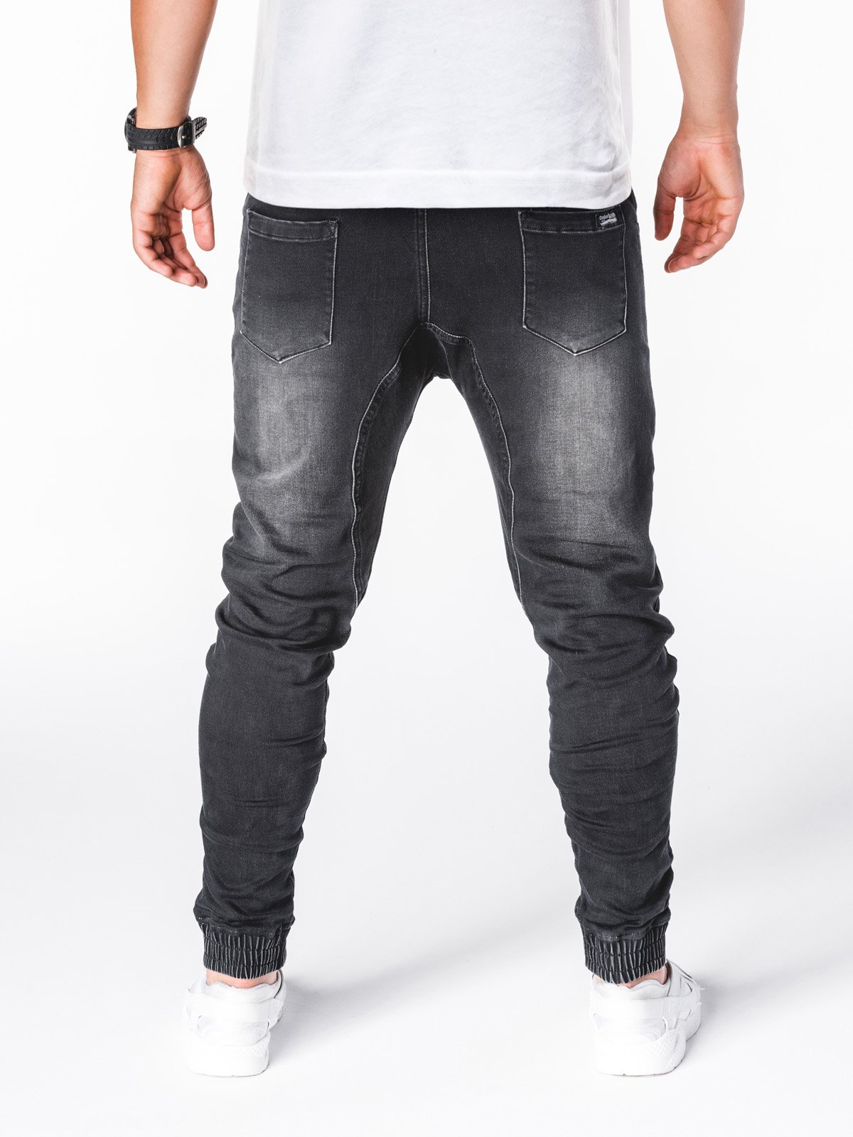 Men's jeans joggers P407 - black | MODONE wholesale - Clothing For Men