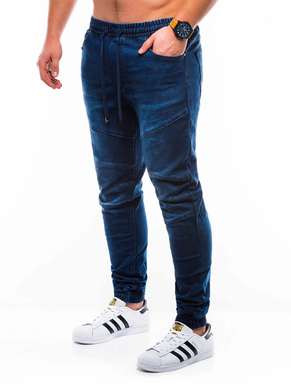 Men's jeans joggers P812 - blue | MODONE wholesale - Clothing For Men