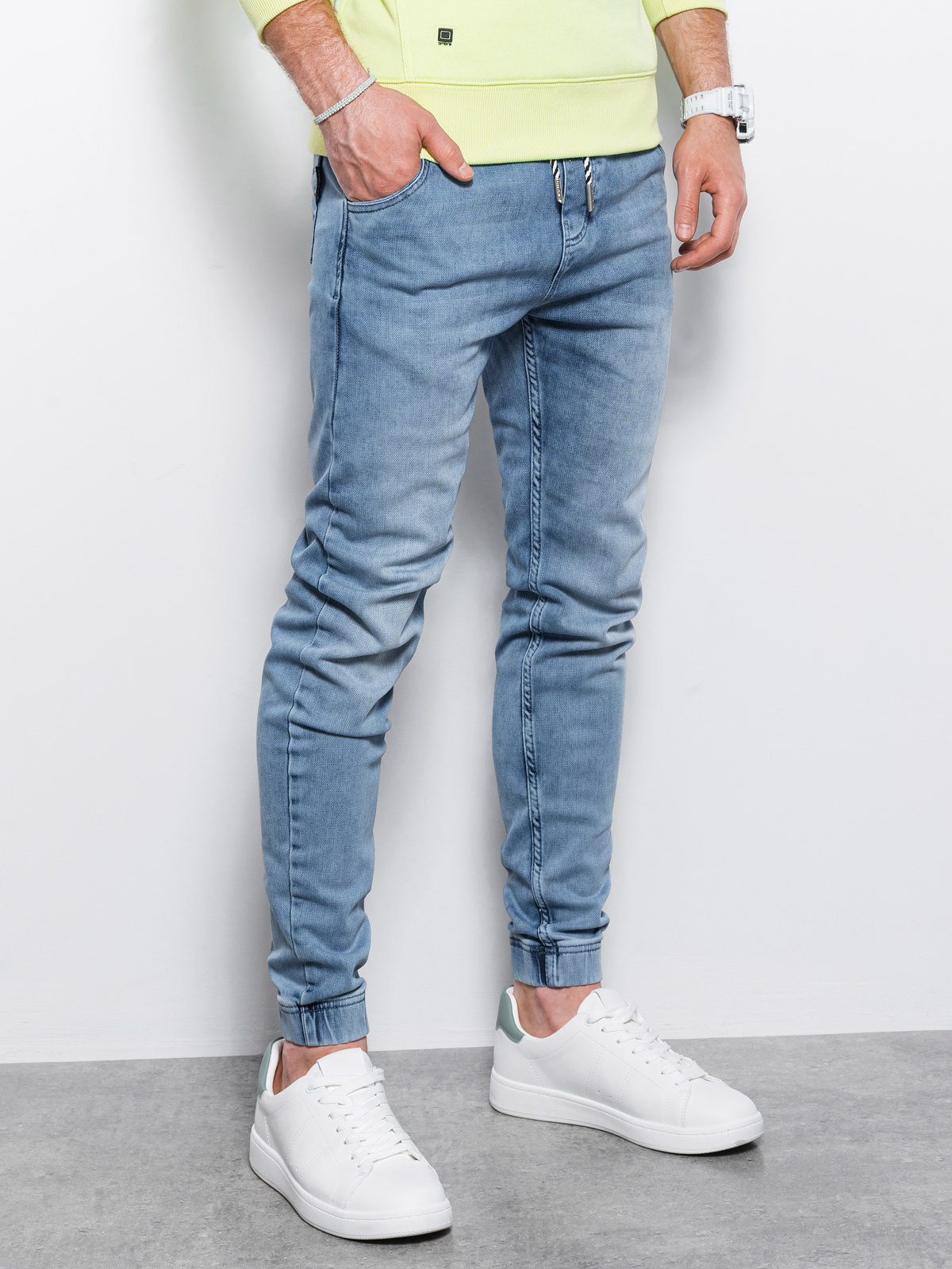 Men's jeans joggers P907 - light blue | MODONE wholesale - Clothing For Men
