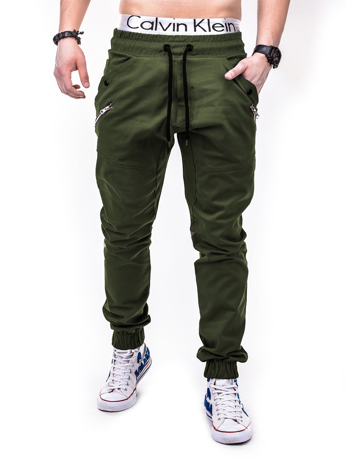 Men's jogger pants - green P241 | MODONE wholesale - Clothing For Men