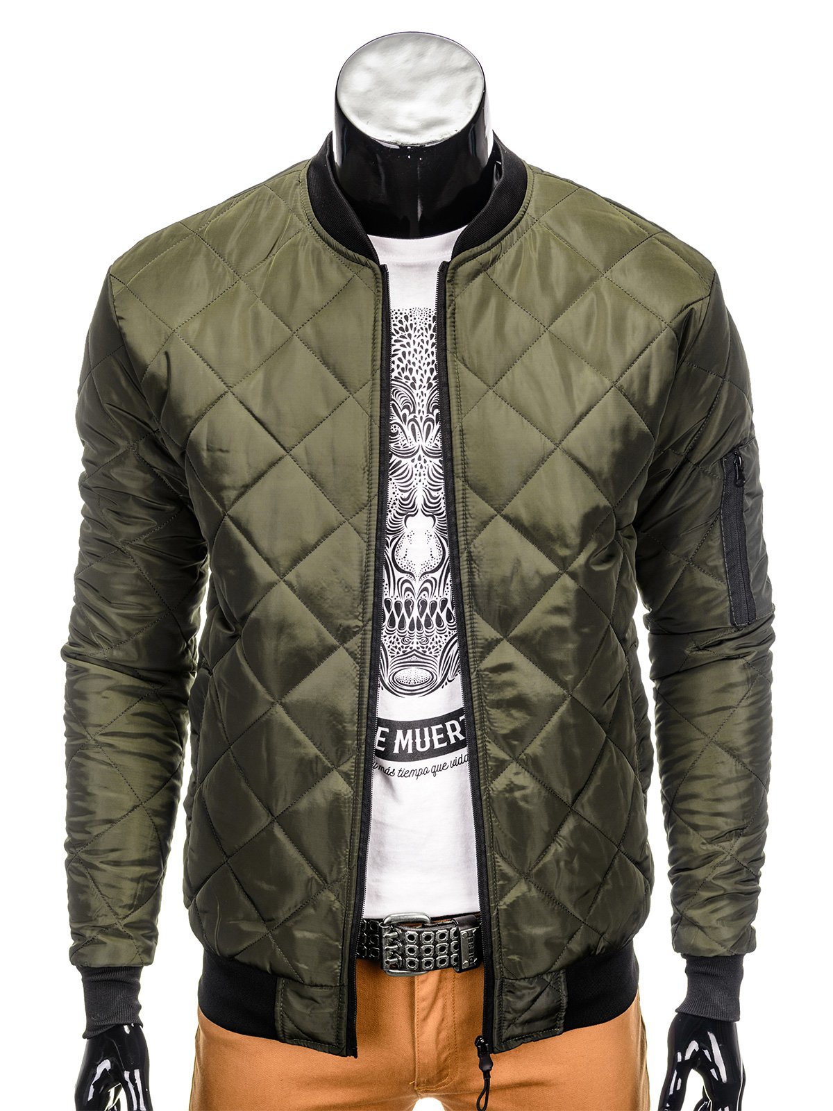 Men's mid-season bomber jacket C327 - khaki | MODONE wholesale ...