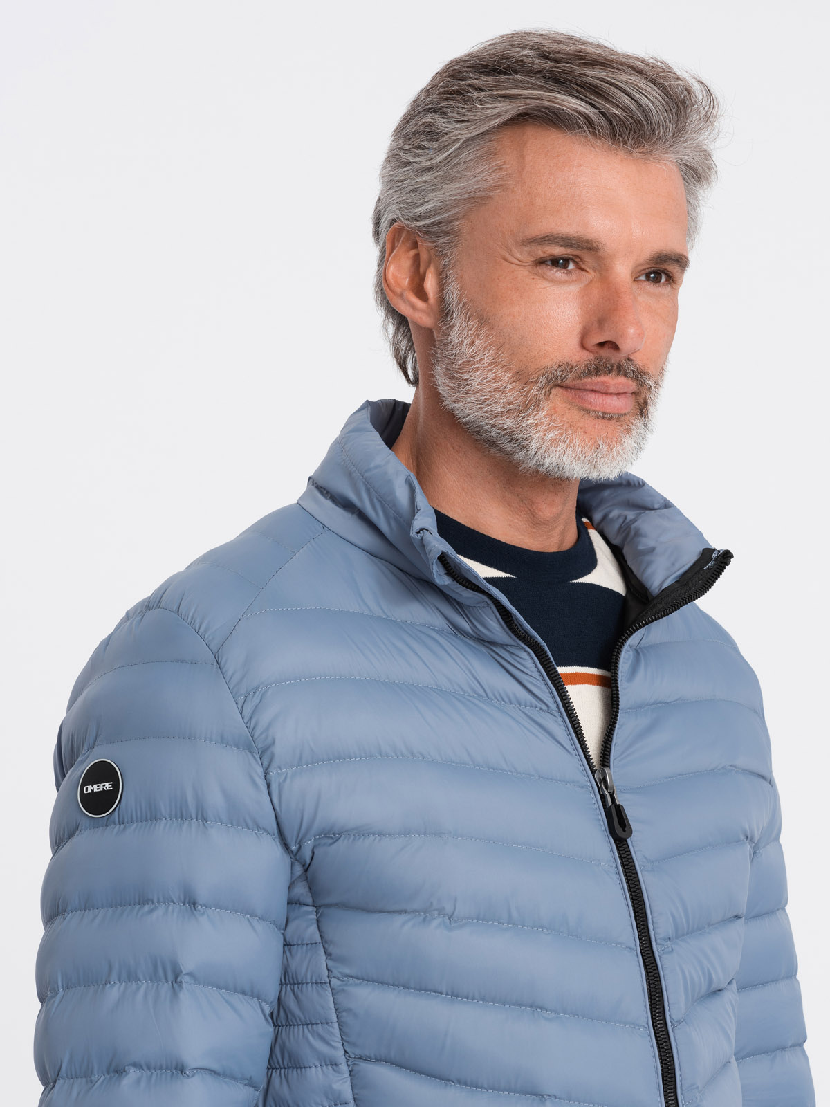 Pale blue clearance quilted jacket