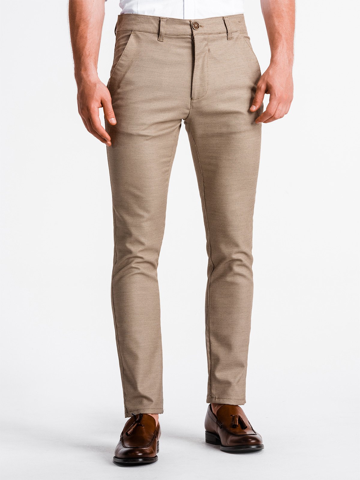 Men's pants chinos P831 - brown | MODONE wholesale - Clothing For Men