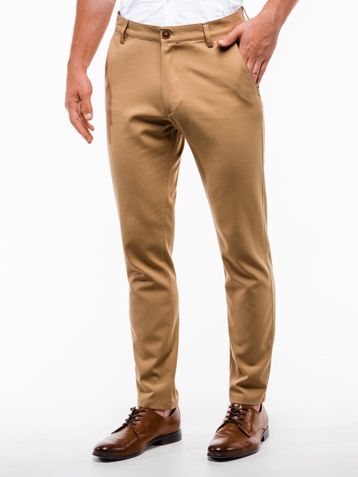 Men's pants chinos P832 - camel | MODONE wholesale - Clothing For Men