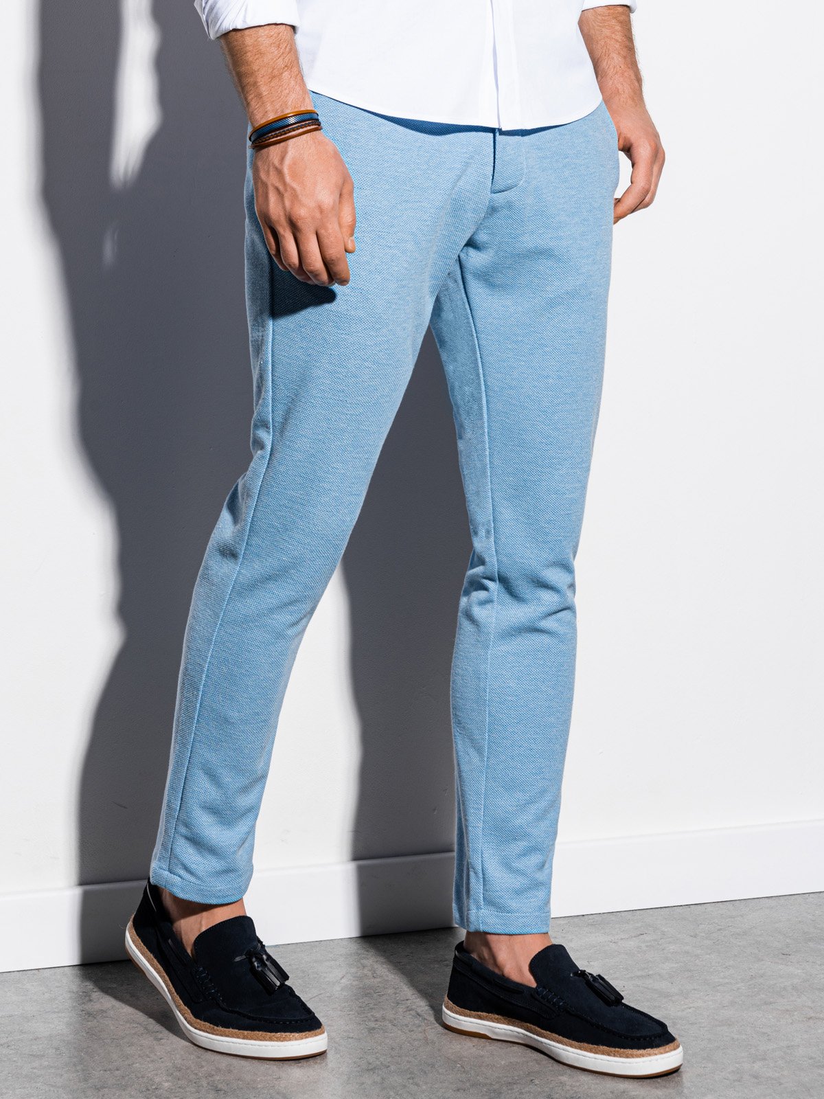 Men's pants chinos P891 - light blue | MODONE wholesale - Clothing For Men