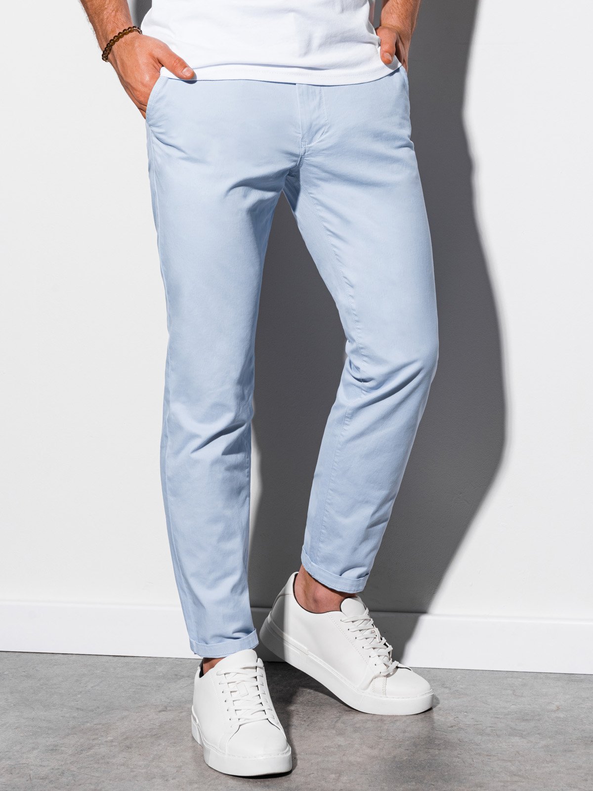 Men's pants chinos P894 - light blue | MODONE wholesale - Clothing For Men