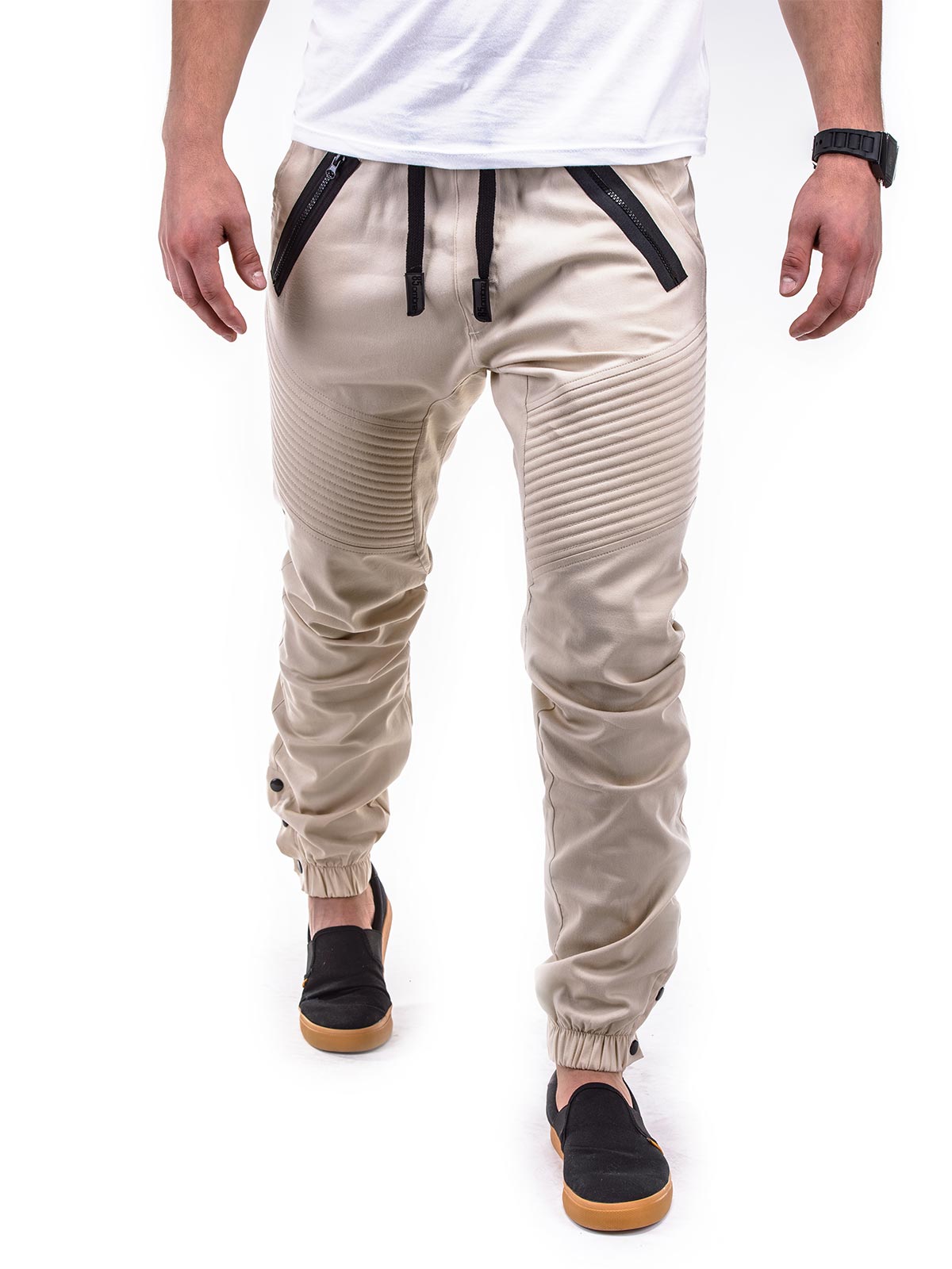 Men's pants joggers P389 - beige | MODONE wholesale - Clothing For Men