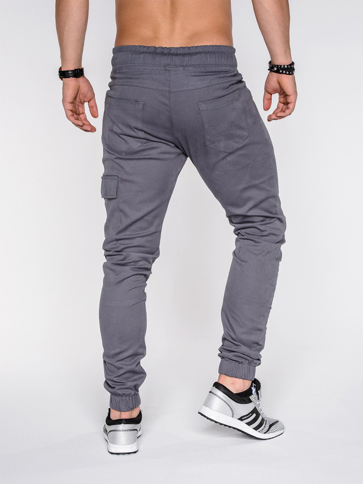 Men's pants joggers P391 - dark grey | MODONE wholesale - Clothing For Men