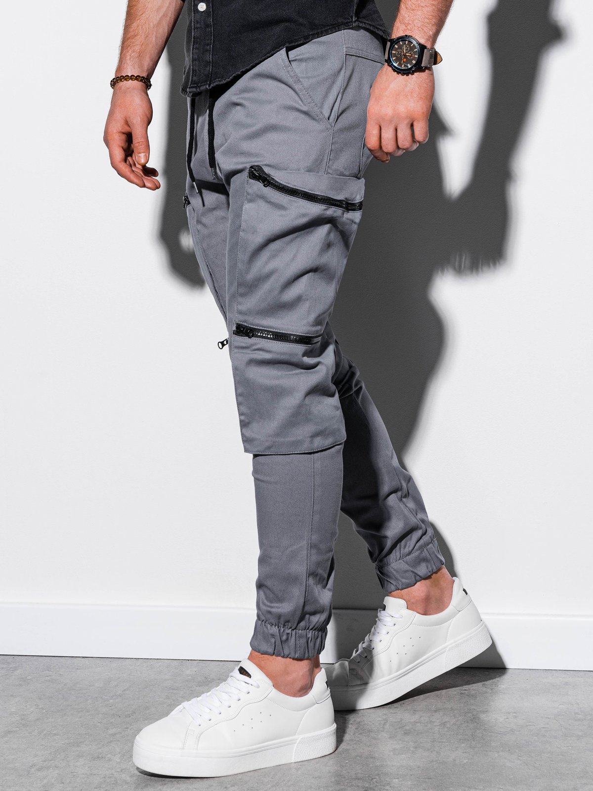 Men's pants joggers P706 - grey | MODONE wholesale - Clothing For Men