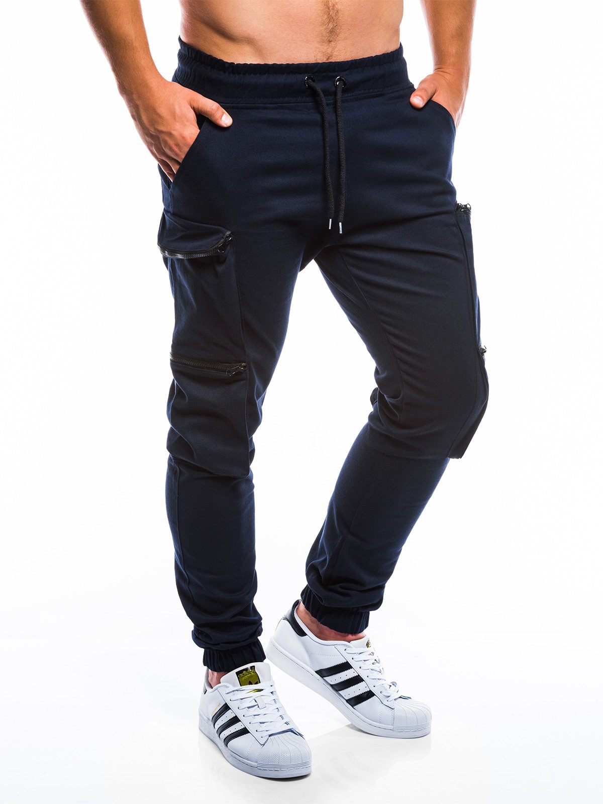 Men's pants joggers P706 - navy | MODONE wholesale - Clothing For Men