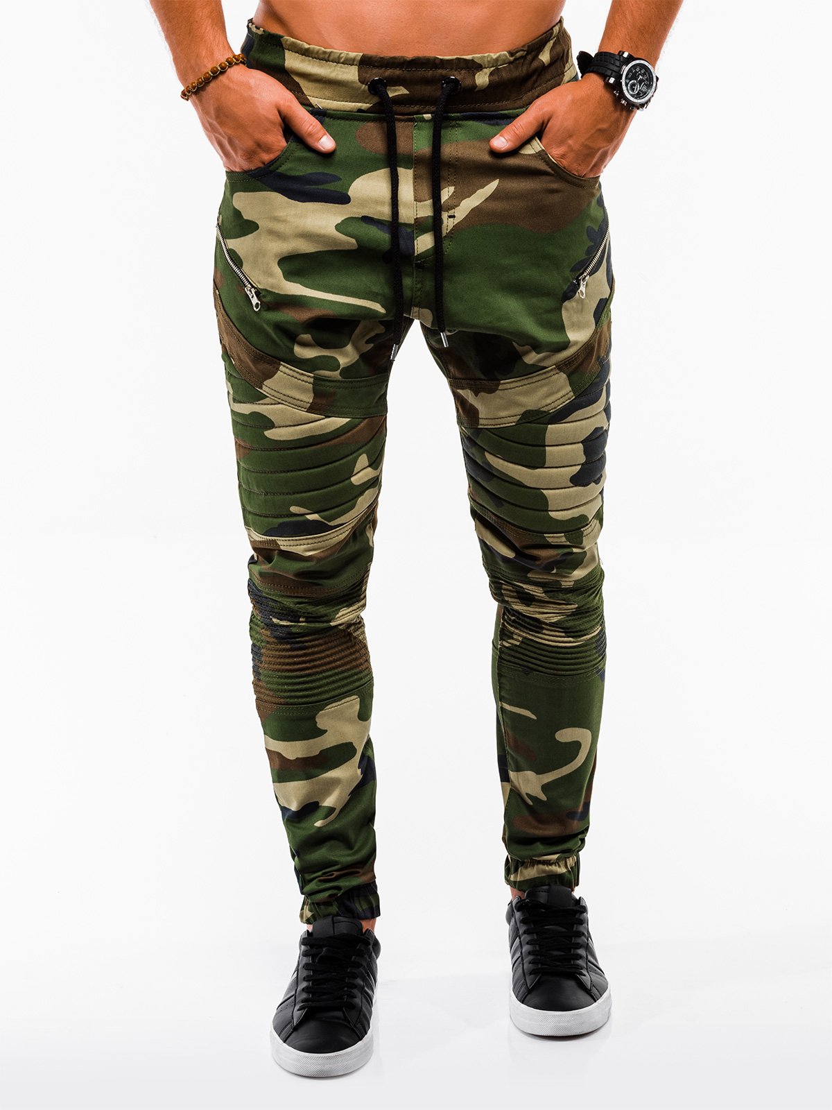 green camo joggers