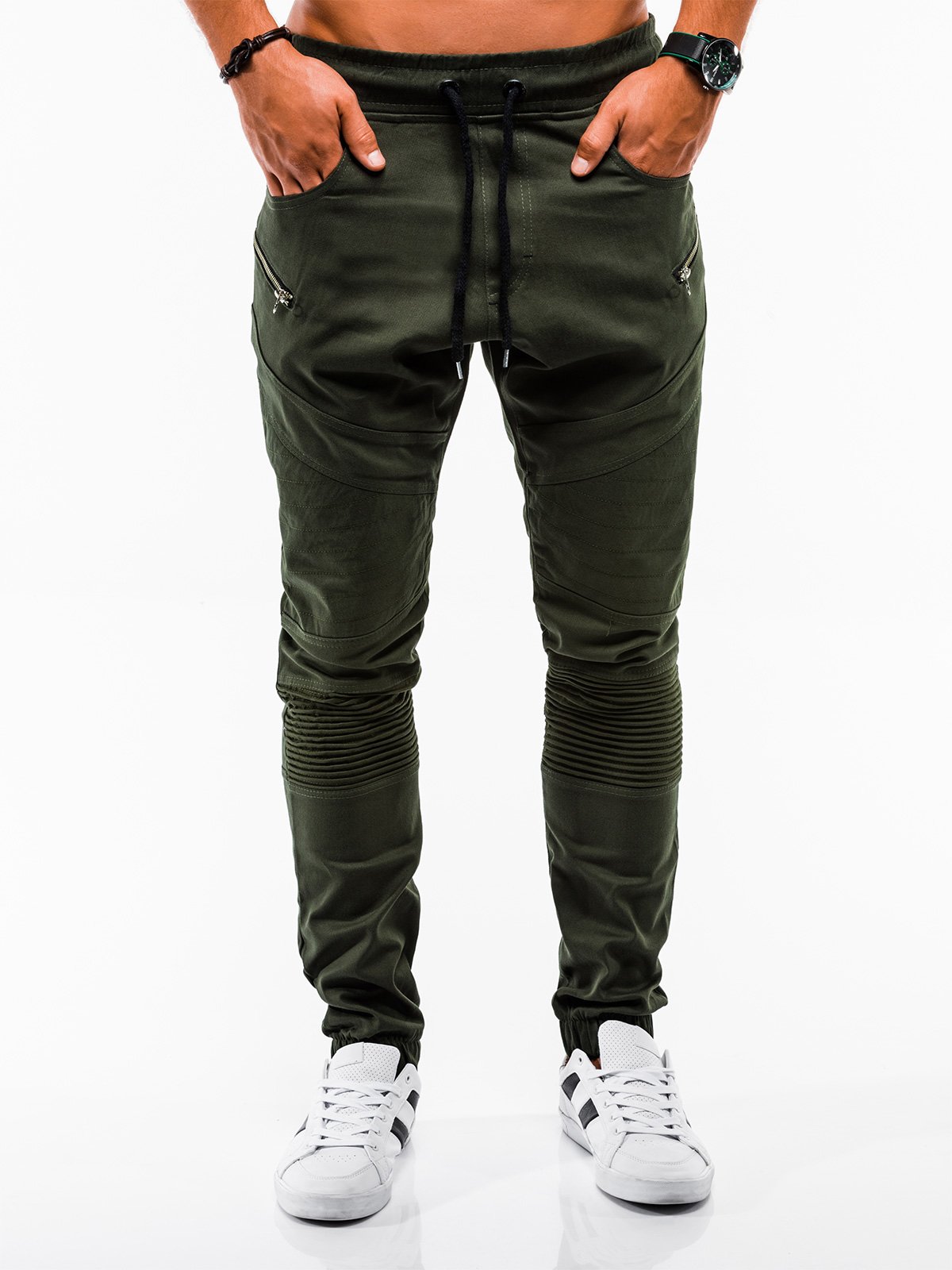 Men's pants joggers P709 - khaki | MODONE wholesale - Clothing For Men