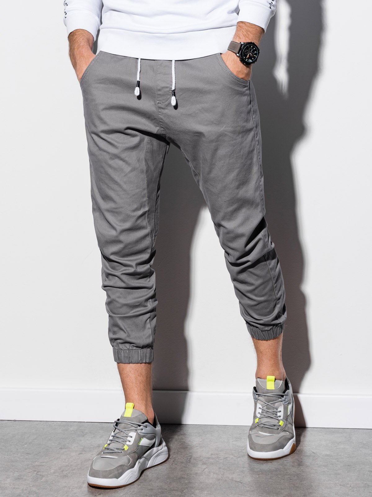 Men's pants joggers P731 - grey | MODONE wholesale - Clothing For Men