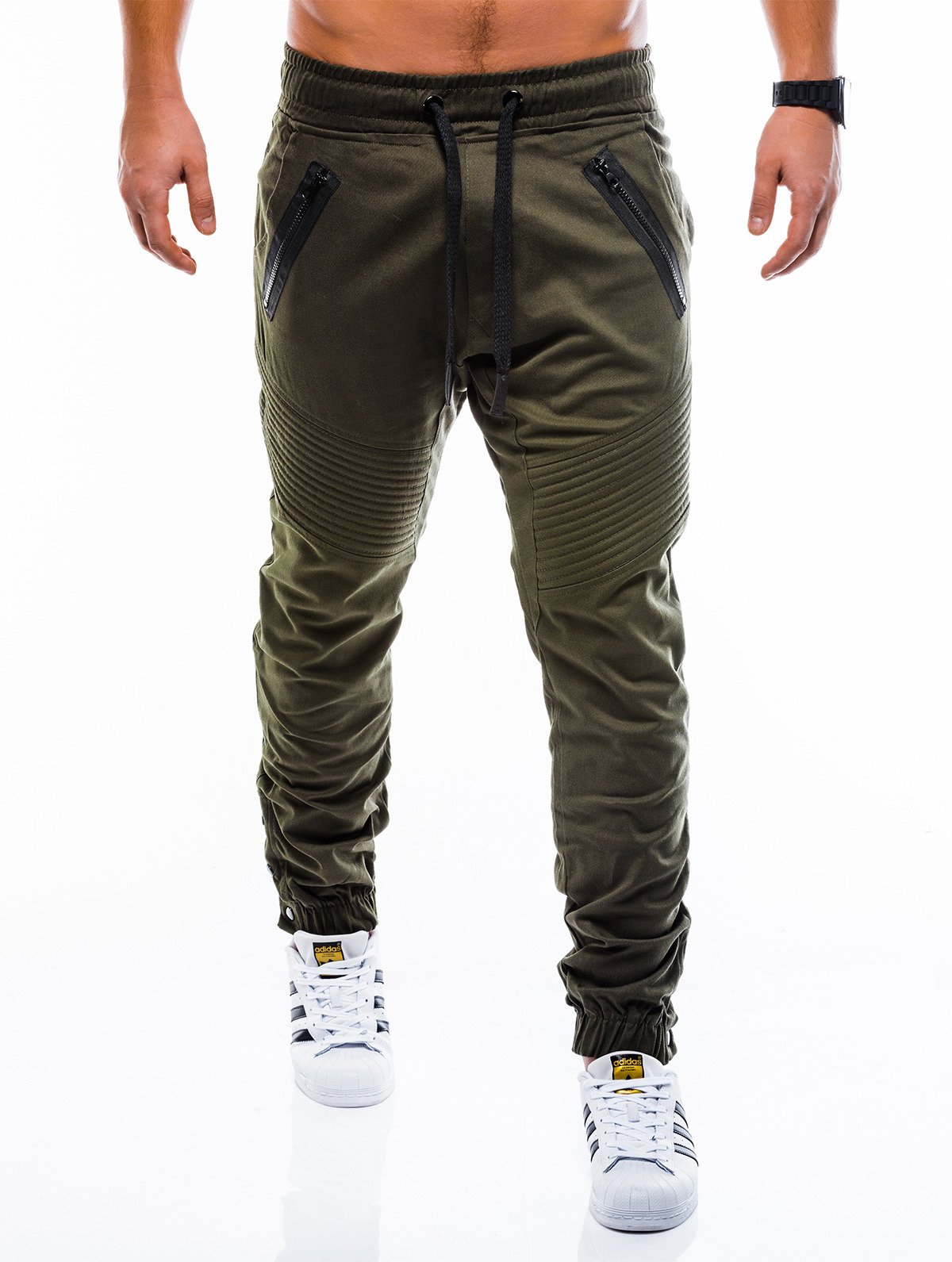 Men's pants joggers P815 - khaki | MODONE wholesale - Clothing For Men