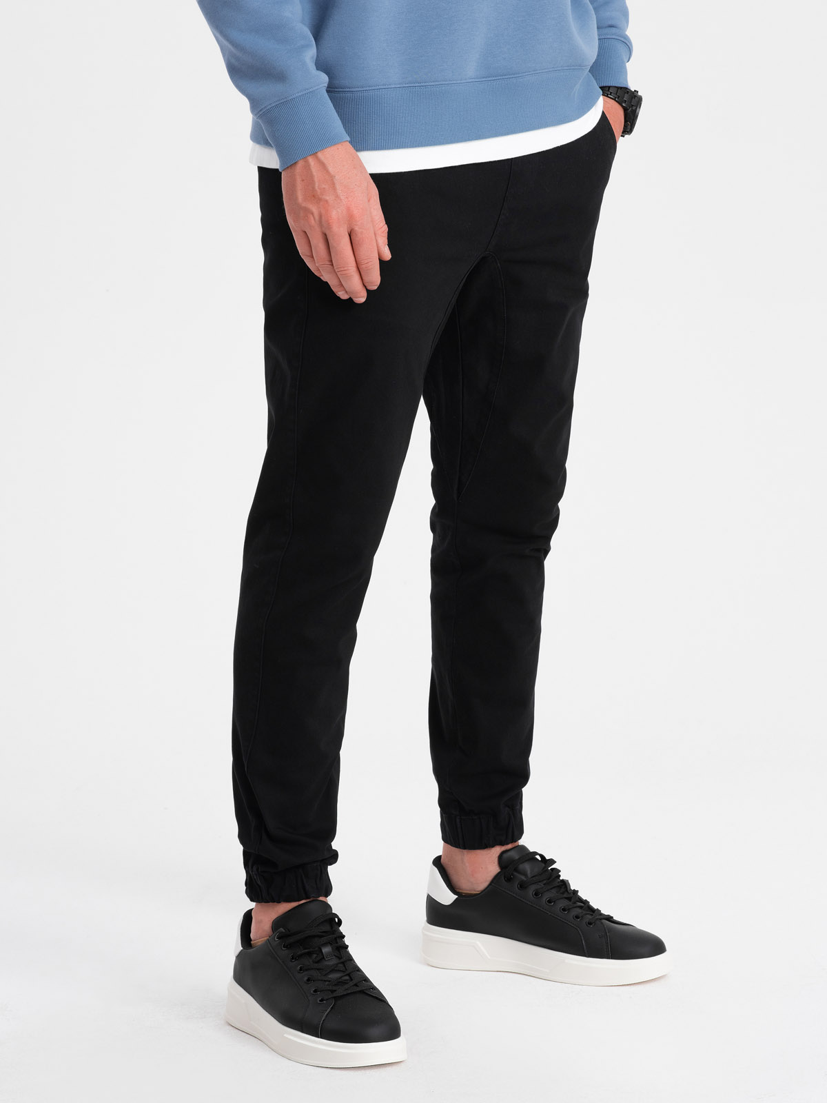 Men's pants joggers P885 - black | MODONE wholesale - Clothing For Men