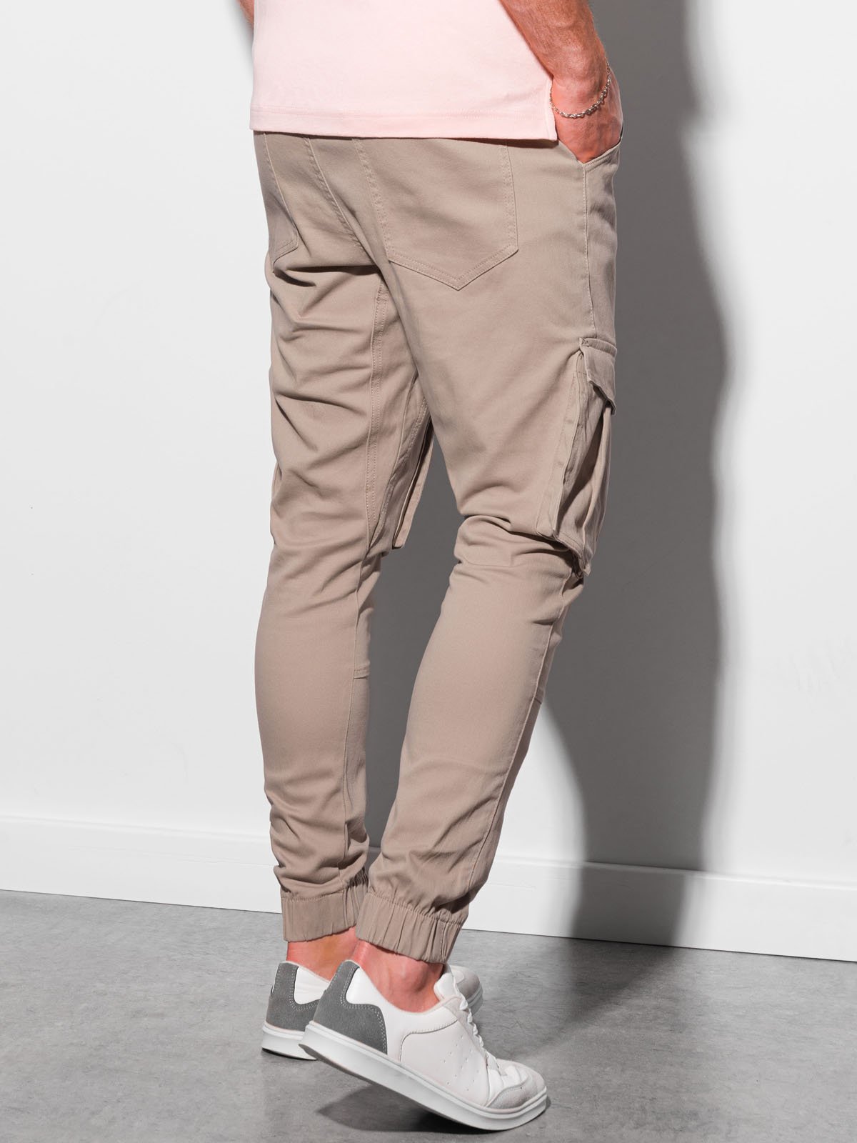 Men's pants joggers P886 - beige | MODONE wholesale - Clothing For Men