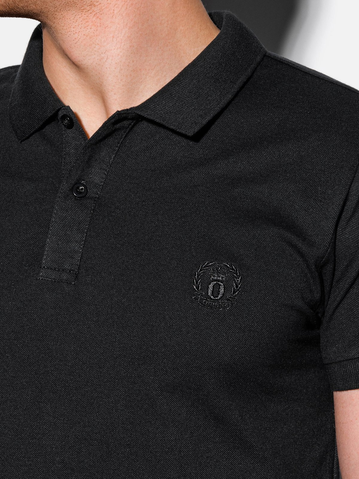 plain polo shirt black