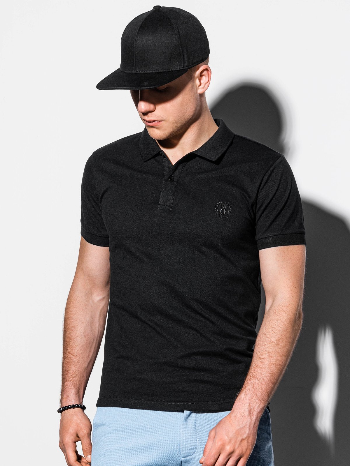 Men's plain polo shirt S1048 - black | MODONE wholesale - Clothing For Men
