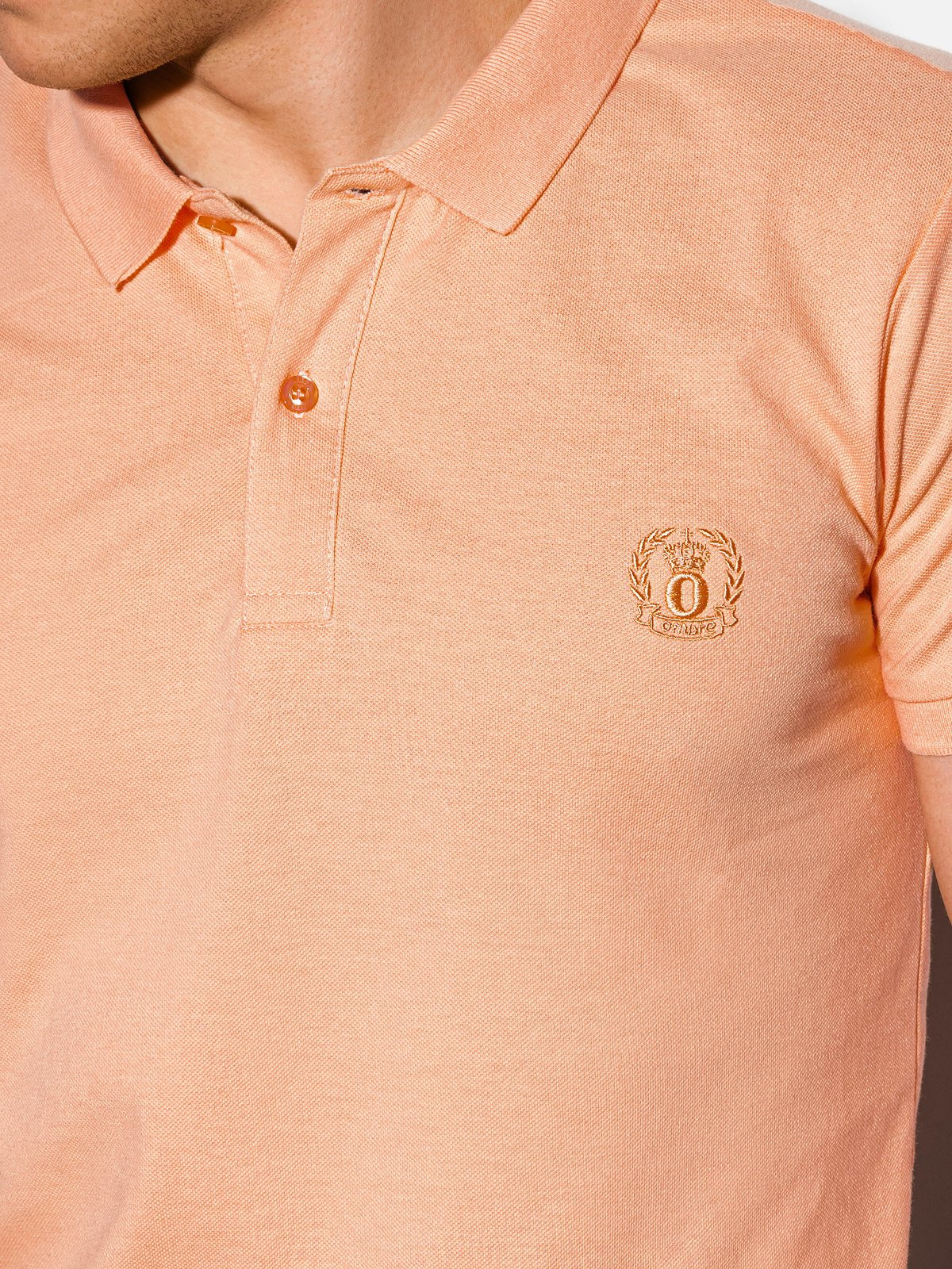 mens peach polo shirt