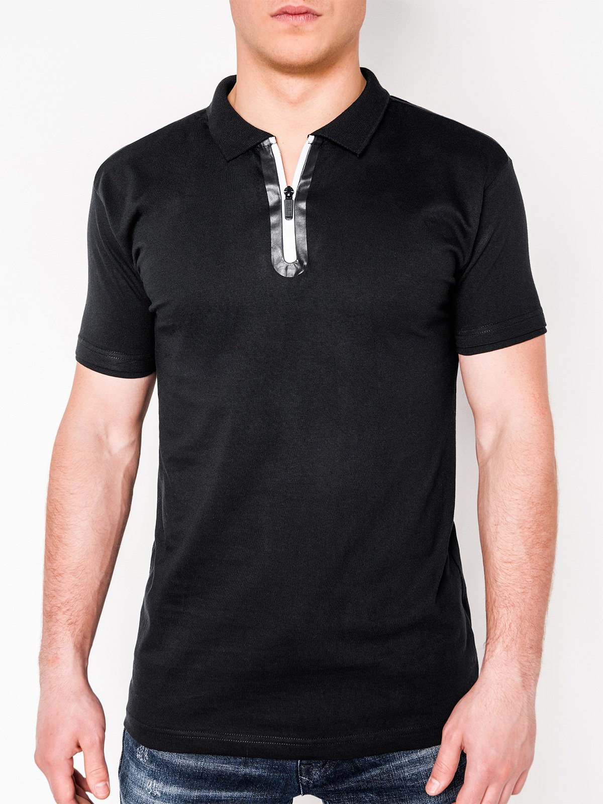 Men's plain polo shirt S664 - black | MODONE wholesale - Clothing For Men