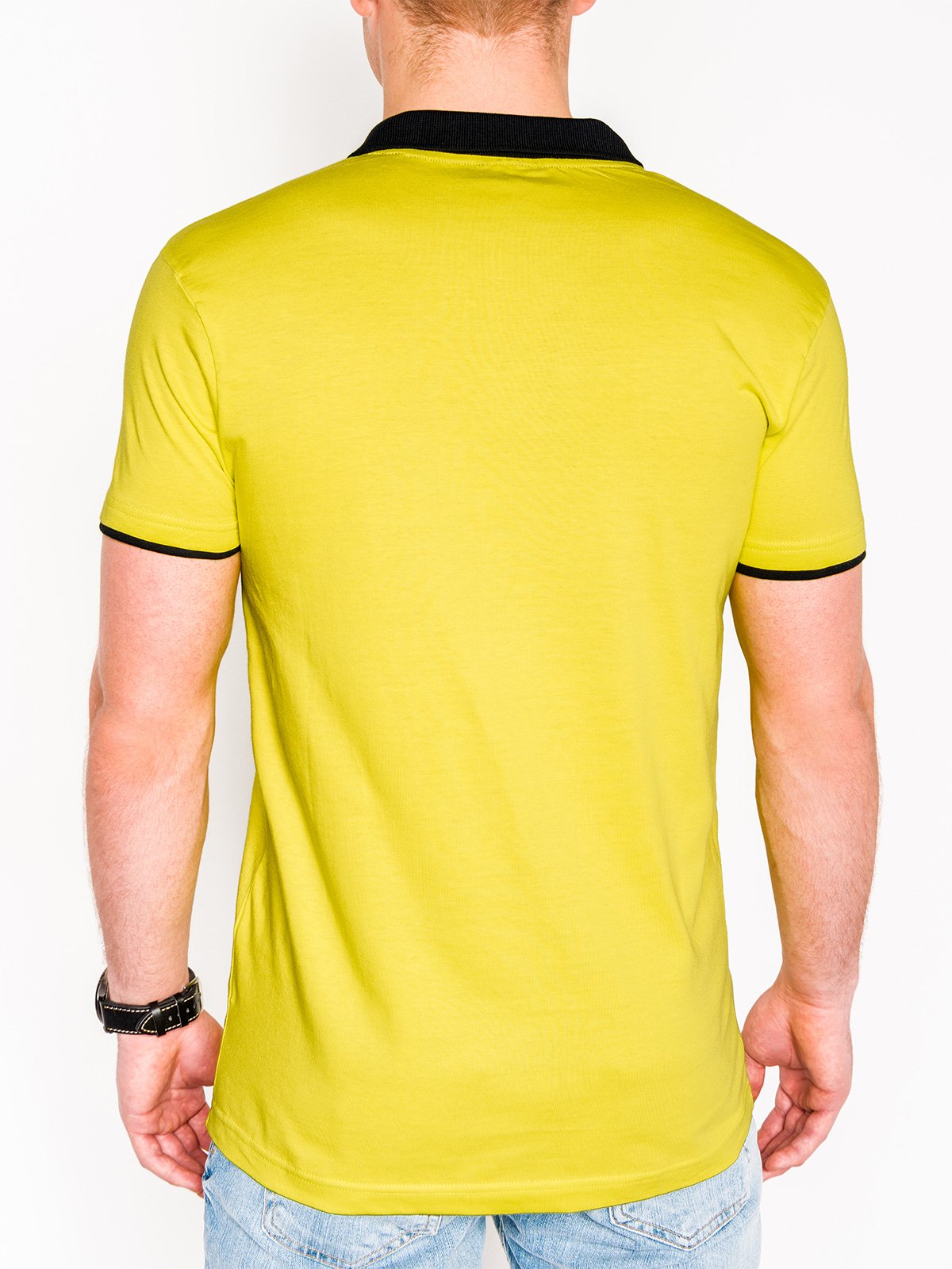 Men's plain polo shirt S664 - yellow | MODONE wholesale - Clothing For Men