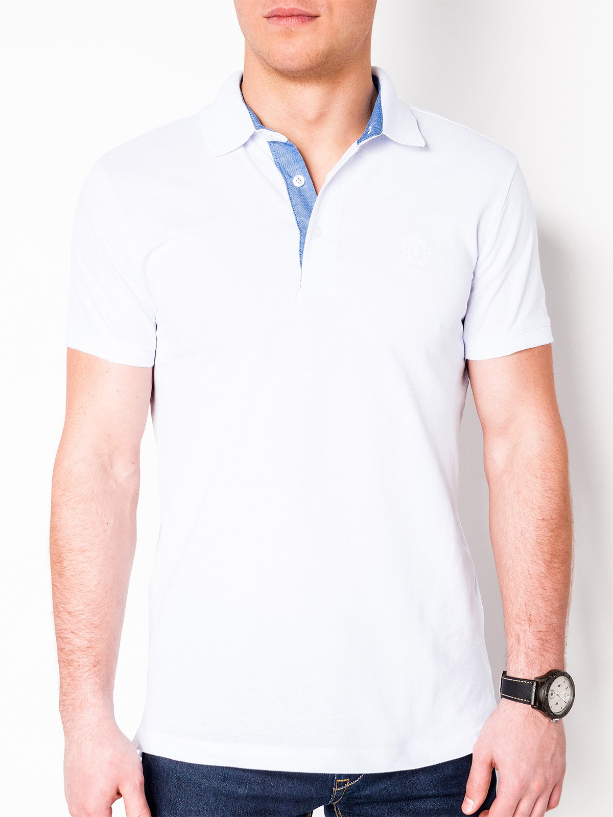 Men's plain polo shirt S837 - white | MODONE wholesale - Clothing For Men