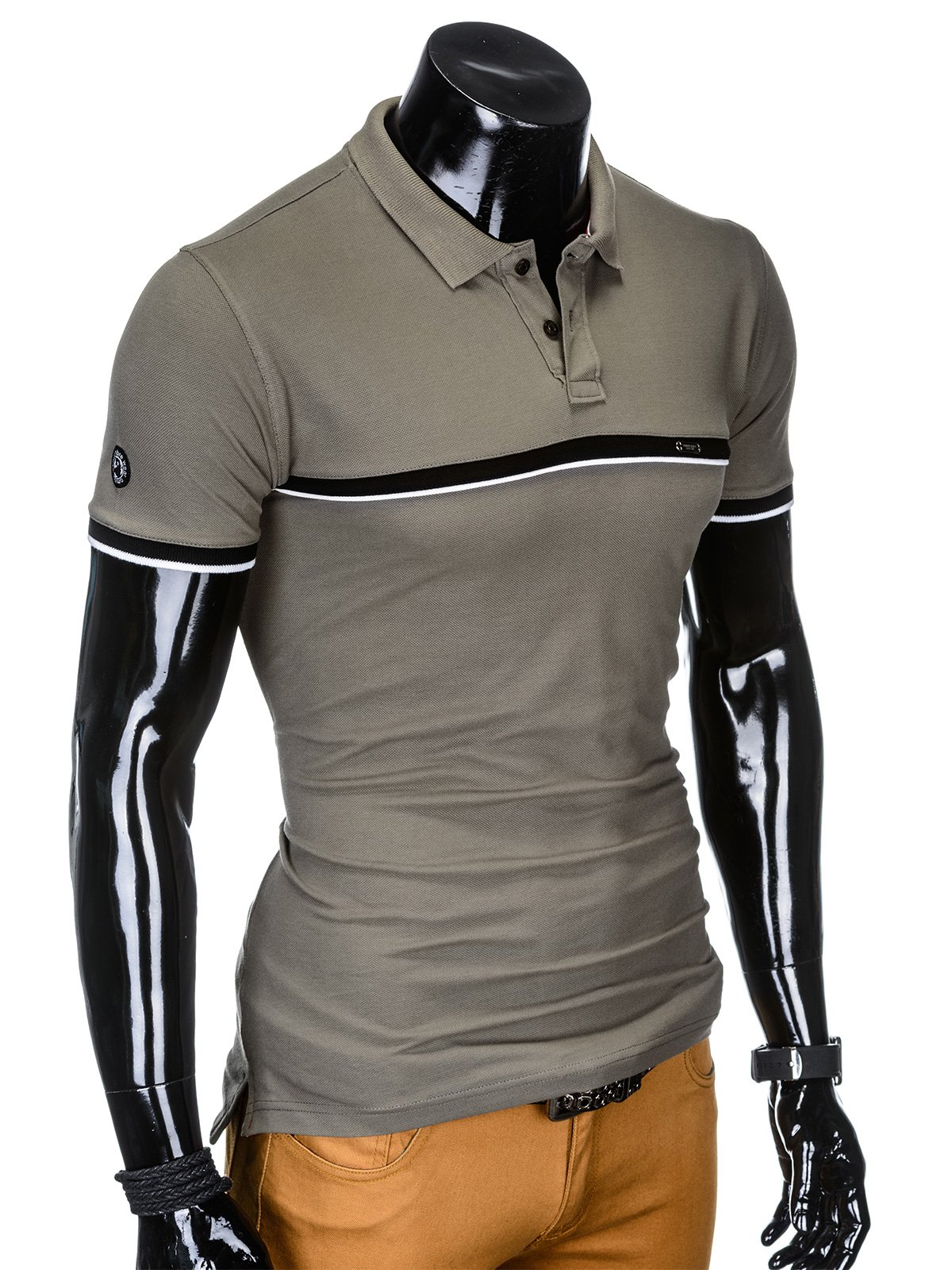Men's plain polo shirt S881 - khaki | MODONE wholesale - Clothing For Men