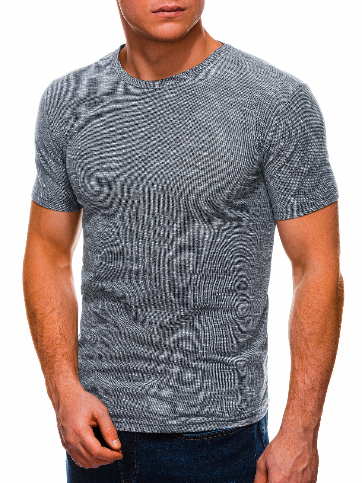 Men's plain t-shirt S1323 - dark grey | MODONE wholesale - Clothing For Men
